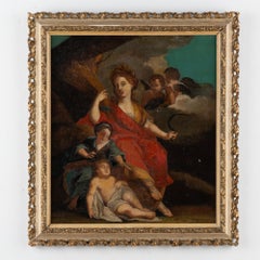 Oil on Canvas Allegorical Painting of Harvest with Demeter, Italy circa 1750-70