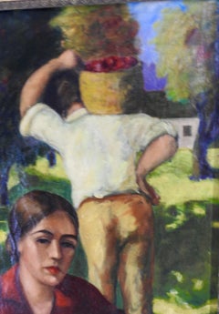 Oil on Canvas Apple Orchard