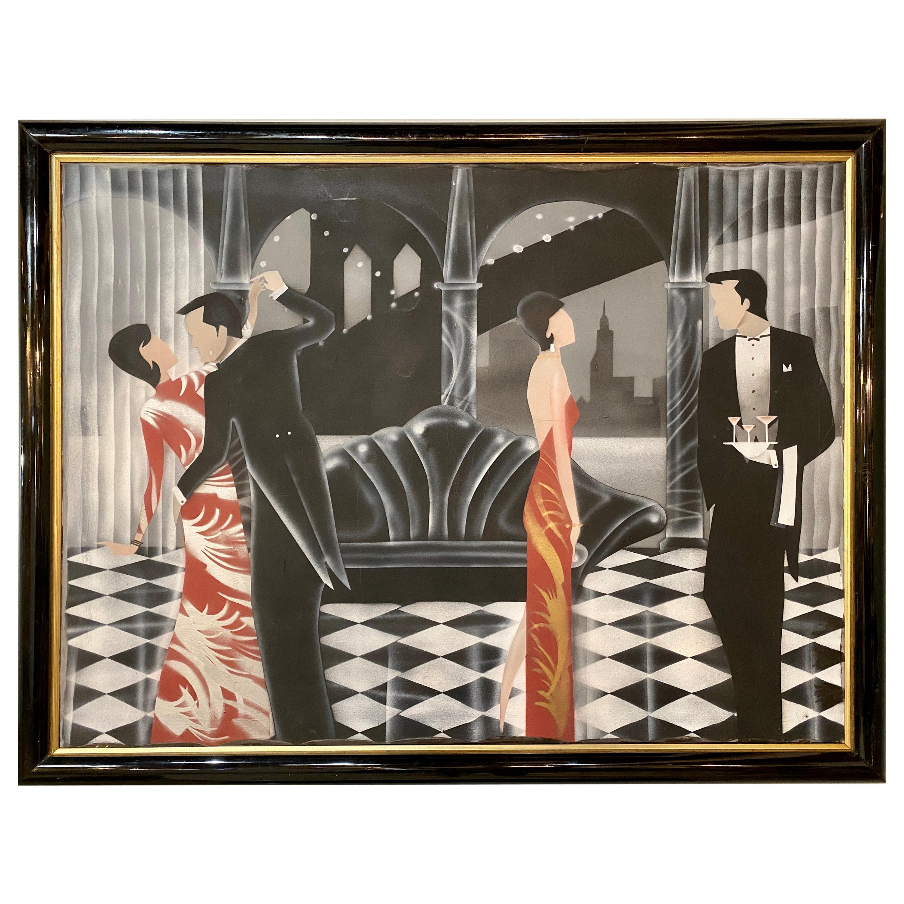 Art Deco Paintings 447 For Sale at 1stDibs