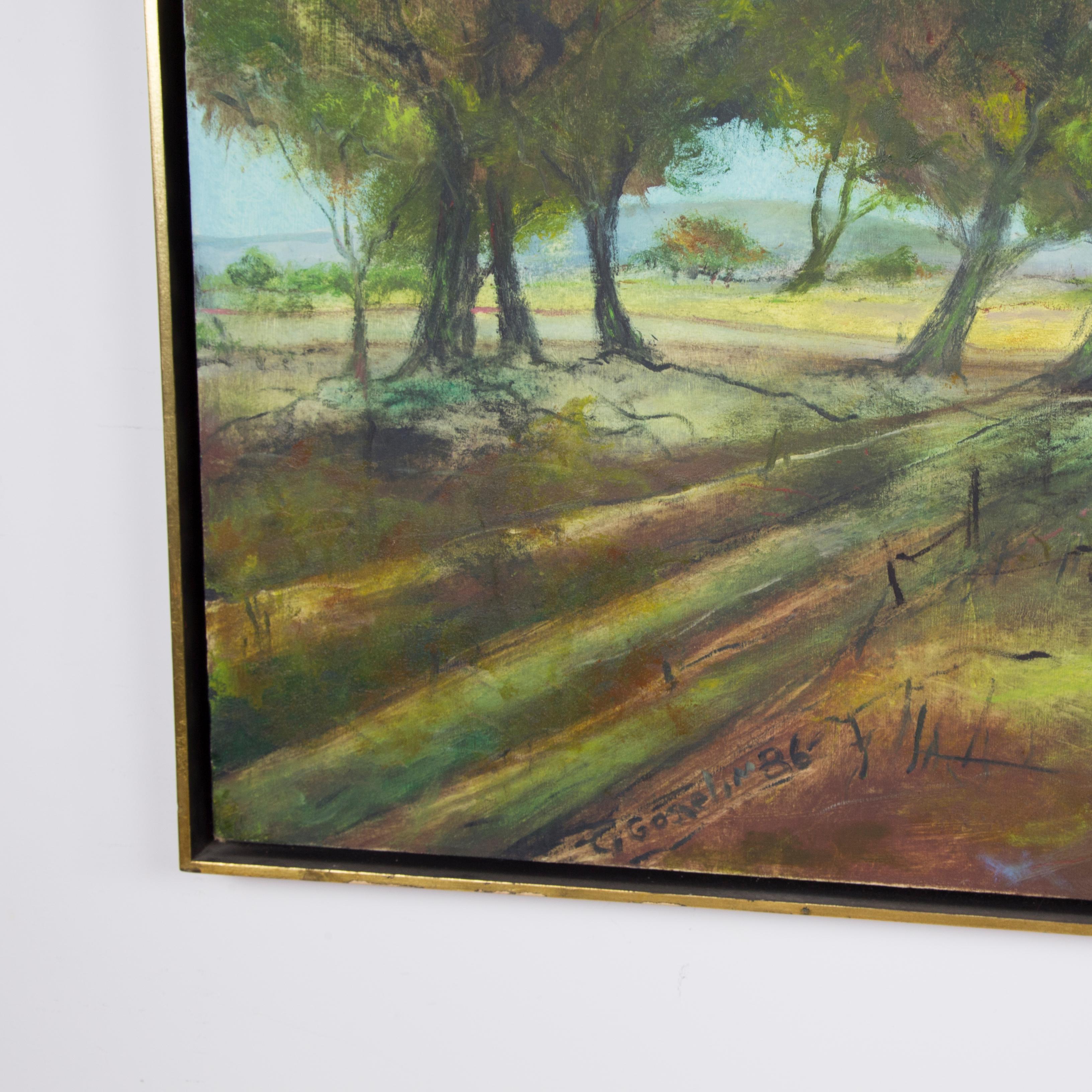 Huile sur toile:: signée et datée:: Gilles Gosselin '86:: au recto (en bas à gauche) ; dimensions de l'œuvre encadrée : 57