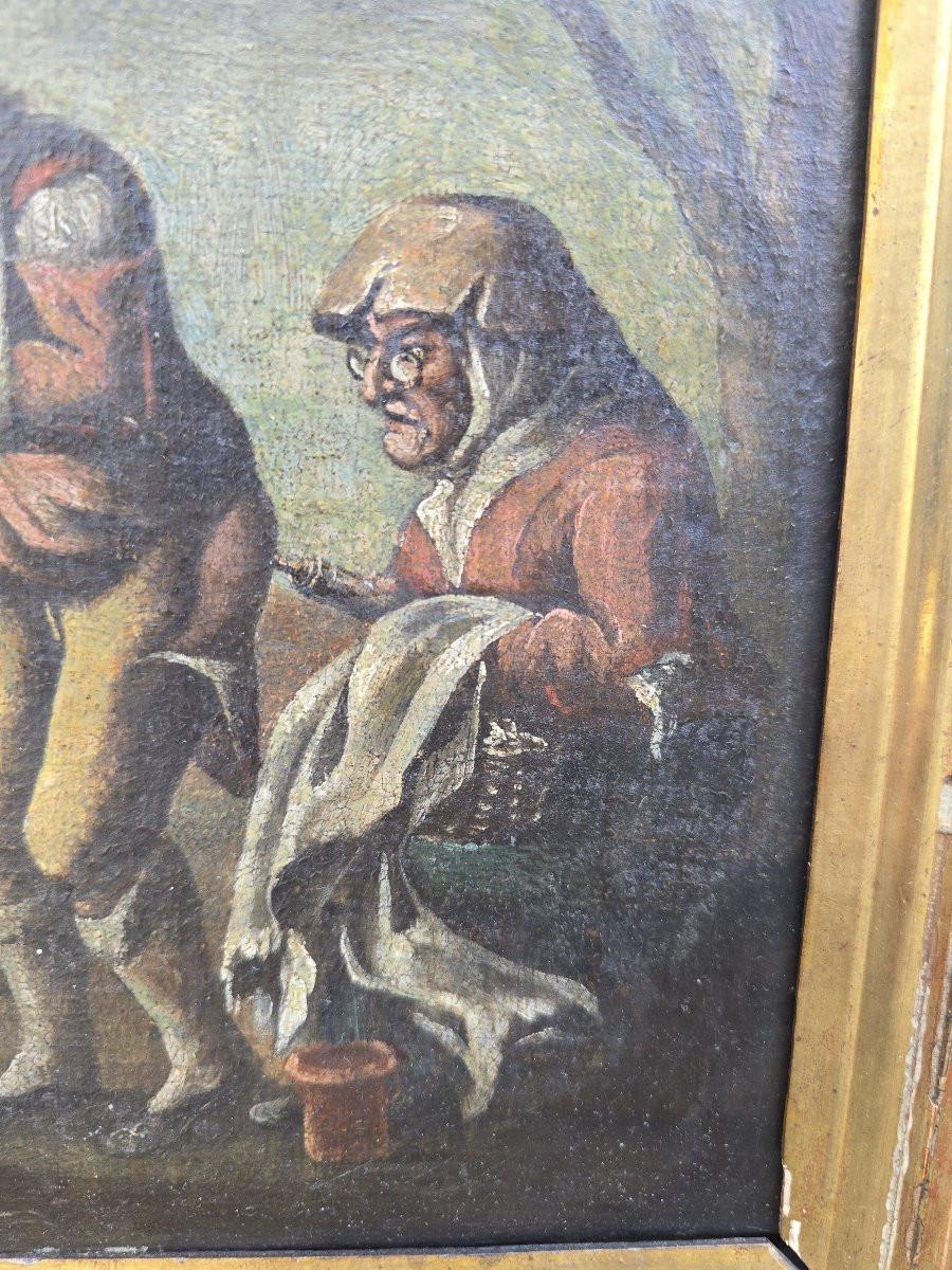 Huile sur toile attribuée à Andries Both - 17e siècle Bon état - En vente à Madrid, ES