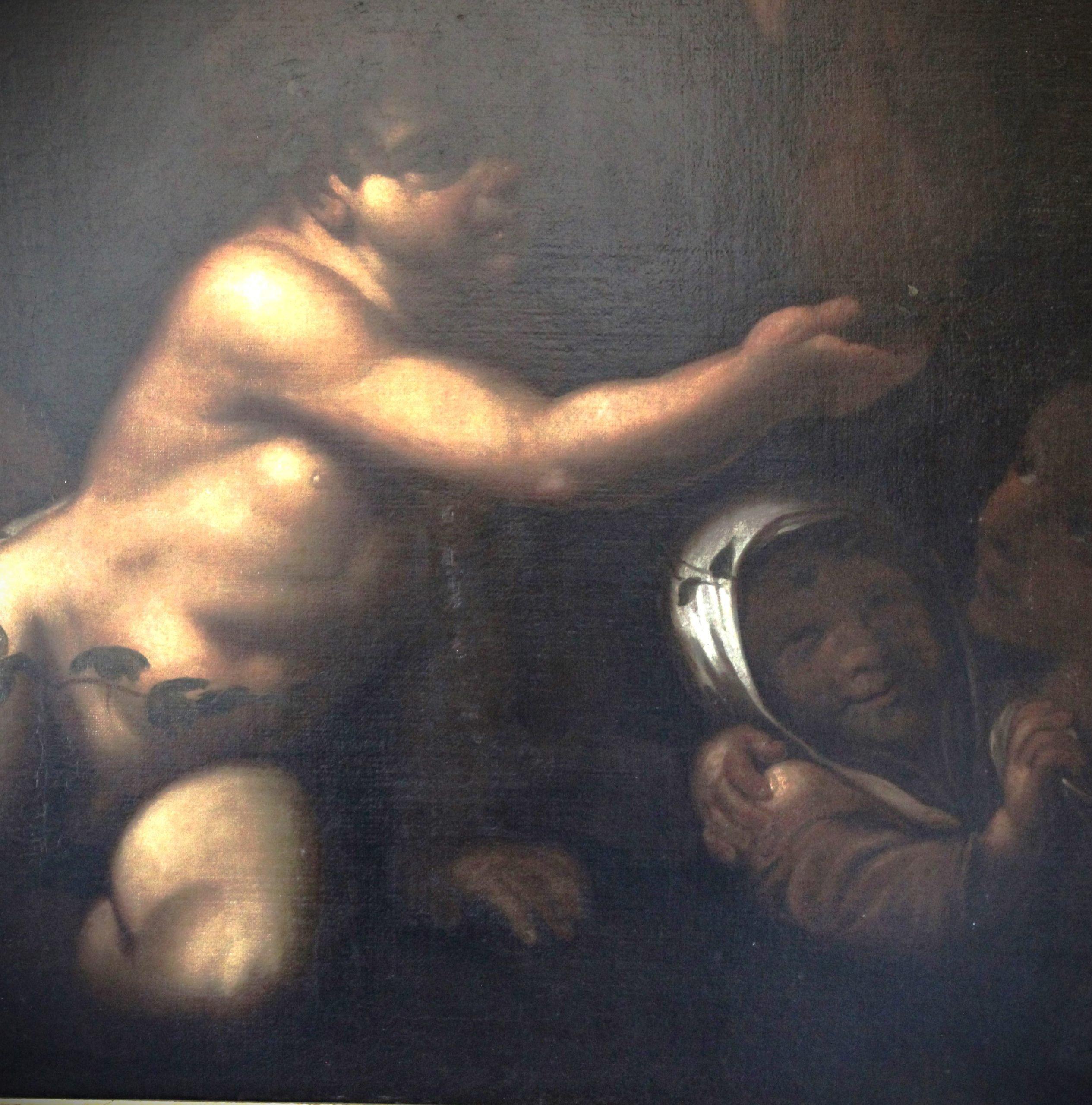 Oiled Oil on canvas, (attributed to Giacinto Brandi, Rome) For Sale