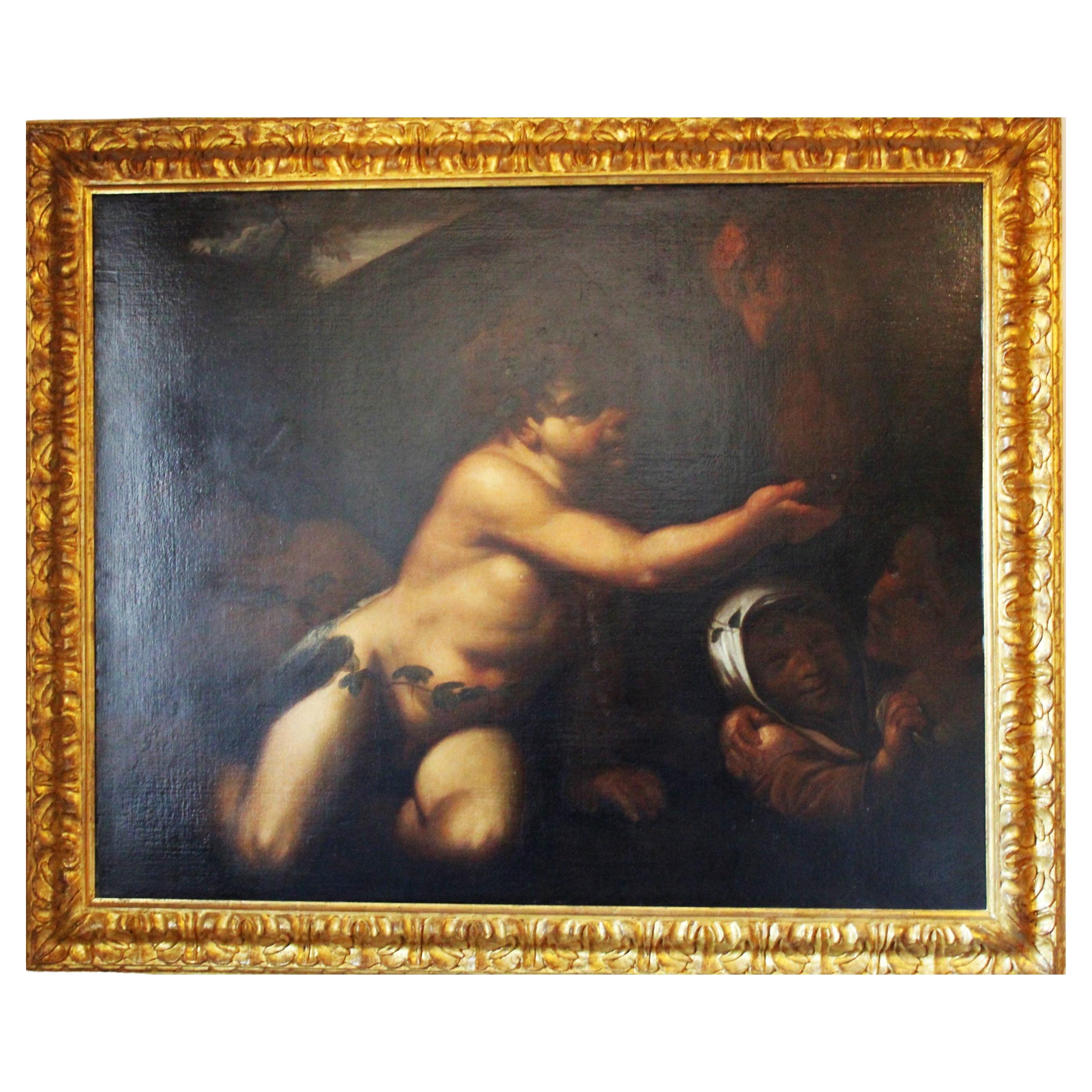 Oil on canvas, (attributed to Giacinto Brandi, Rome) For Sale