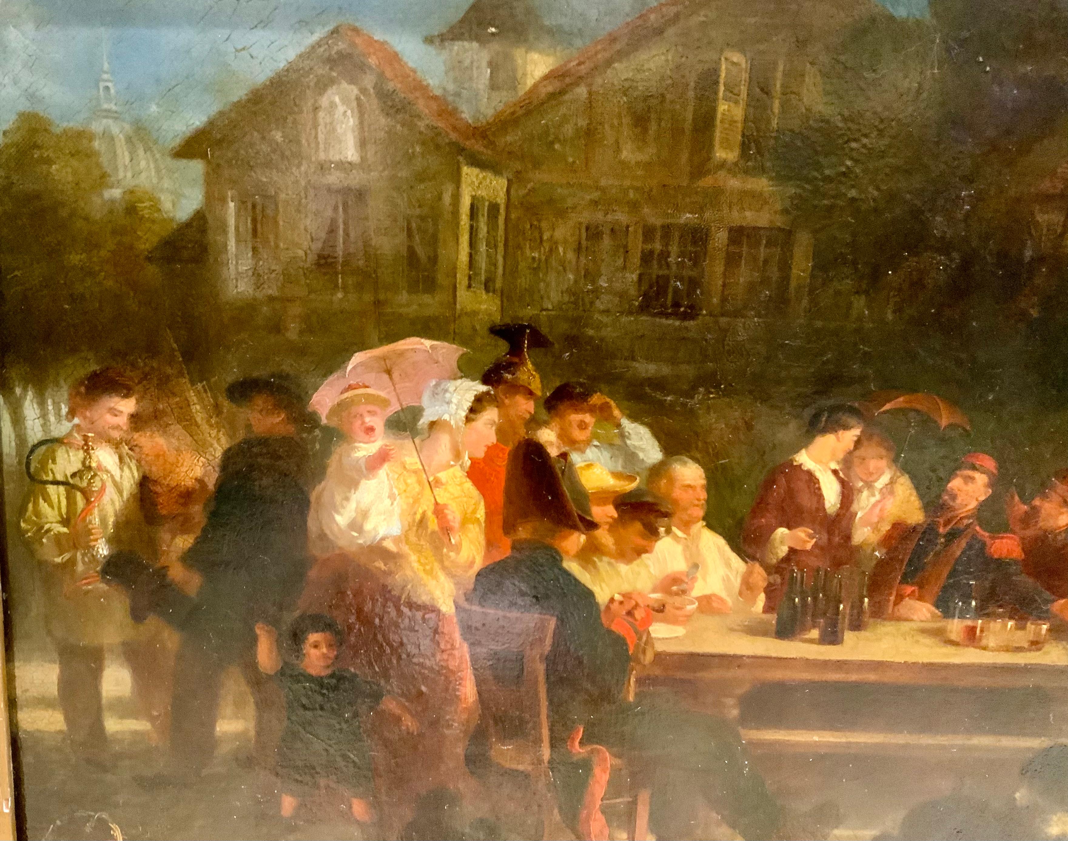 XIXe siècle Huile sur toile attribuée à Joseph Morgan en vente