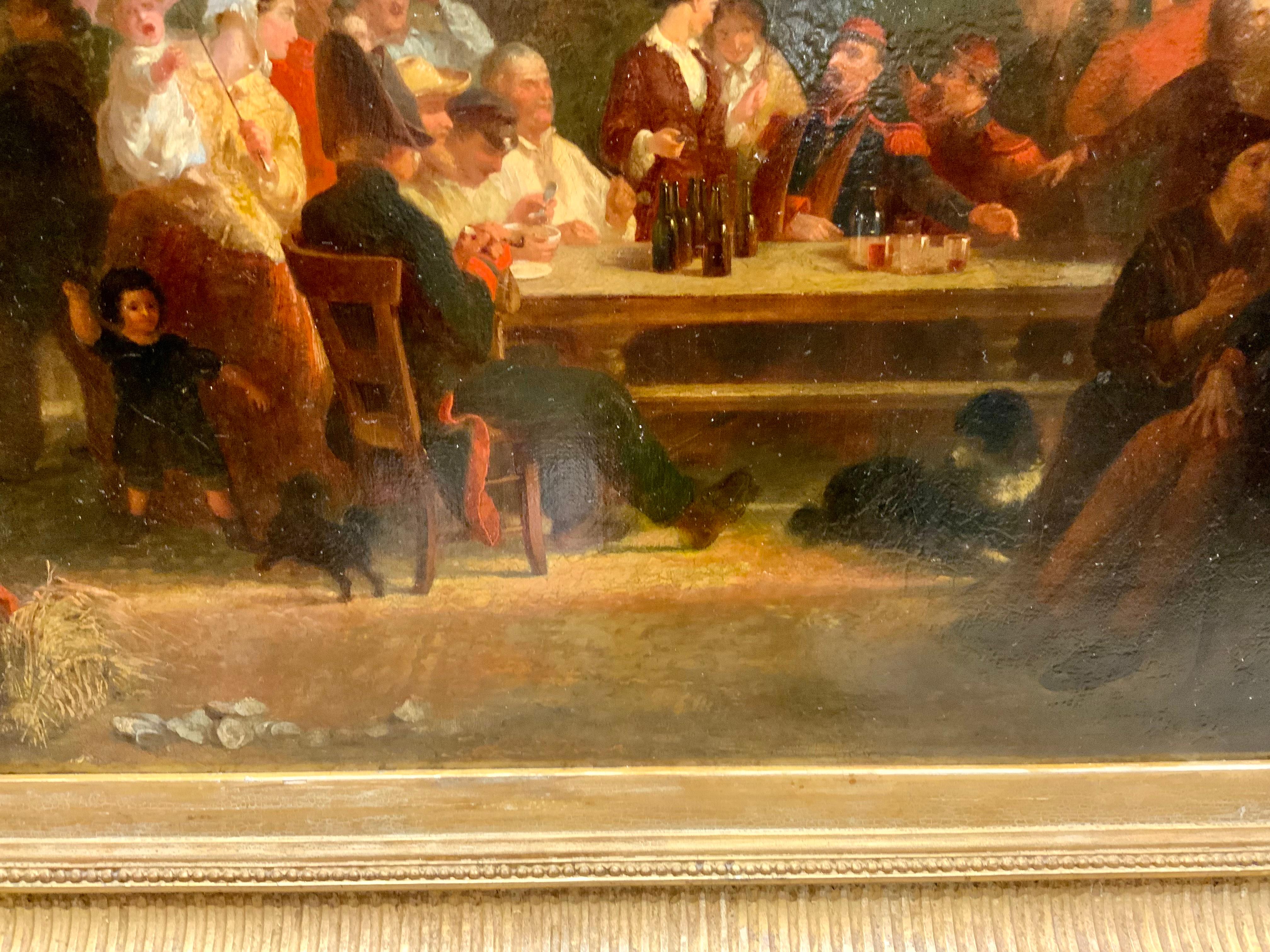19th Century Oil on canvas attributed to Joseph Morgan For Sale