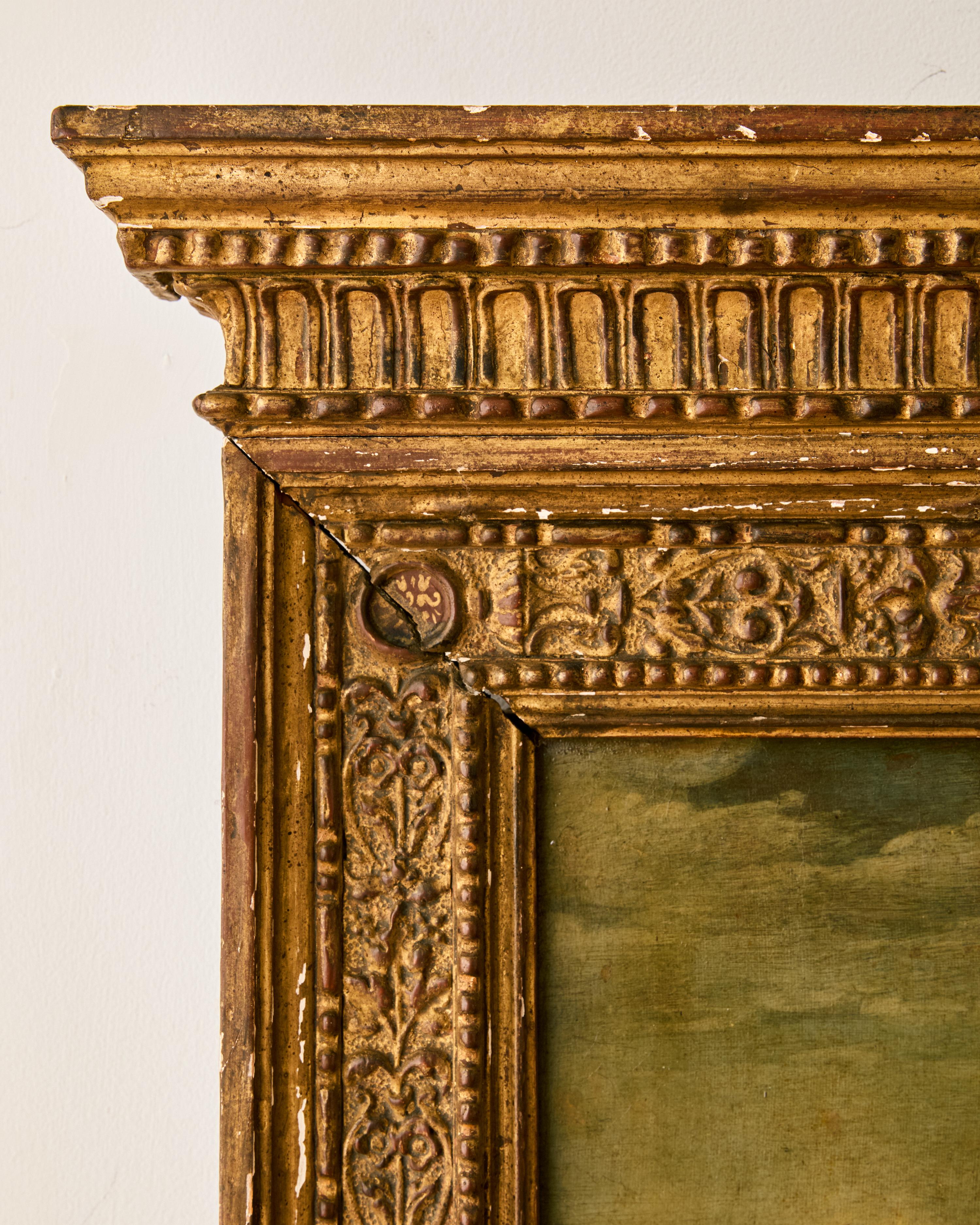 Dipinto a mano Olio su tela attribuito a Otto van Veen con cornice ornamentale in vendita