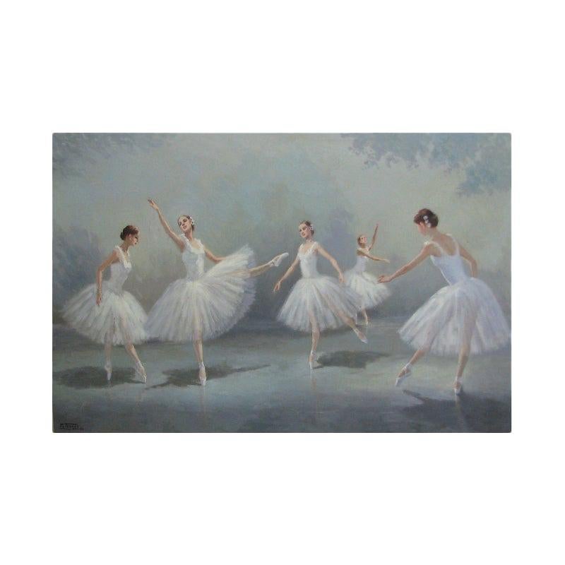 Oil on Canvas Ballerina Painting