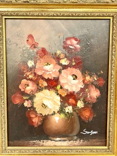 Oil on Canvas "Bouquet de Fleurs" by Edmond Sanders