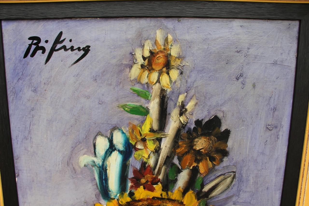 Mid-Century Modern Oil On Canvas 