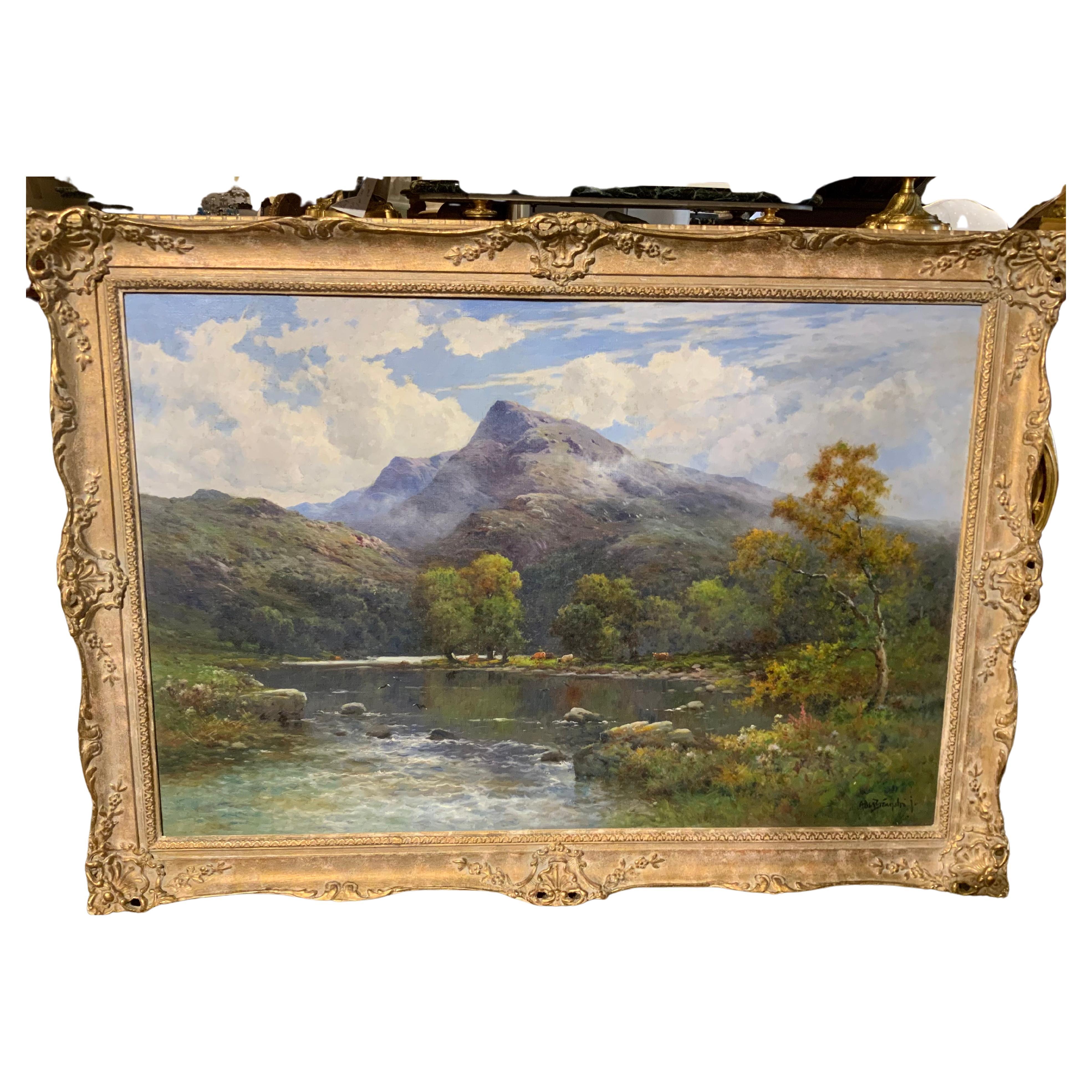 Oil on Canvas by Alfred Fontville de Breanski, Jr. 'British, 1877-1957' For Sale