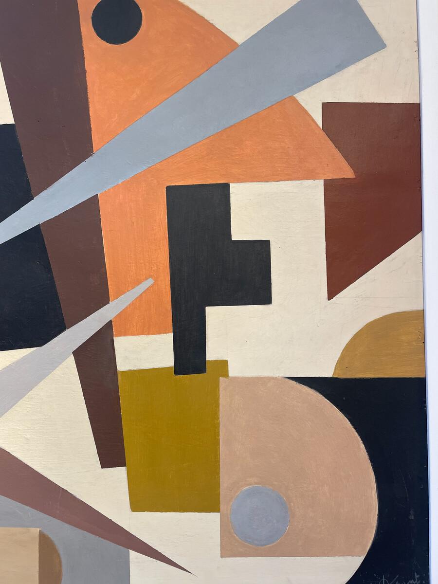 Huile sur toile d'Armilde Dupont, Belgique, années 1970 Bon état - En vente à Brussels, BE