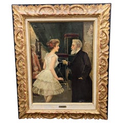 Óleo sobre lienzo del artista Francisco  Sans Castaño  1919