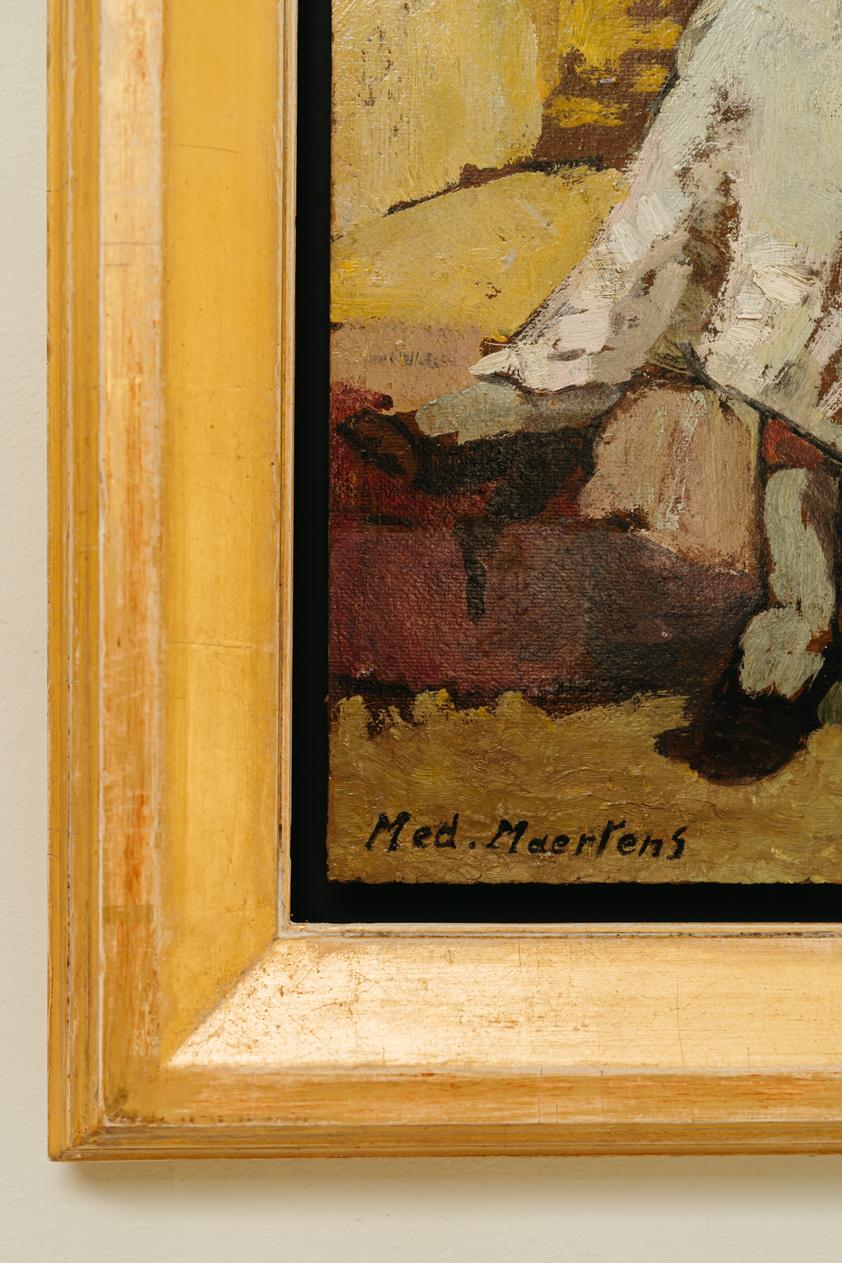 oil on canvas by Belgian artist, Medard Maertens, 1875-1946 1