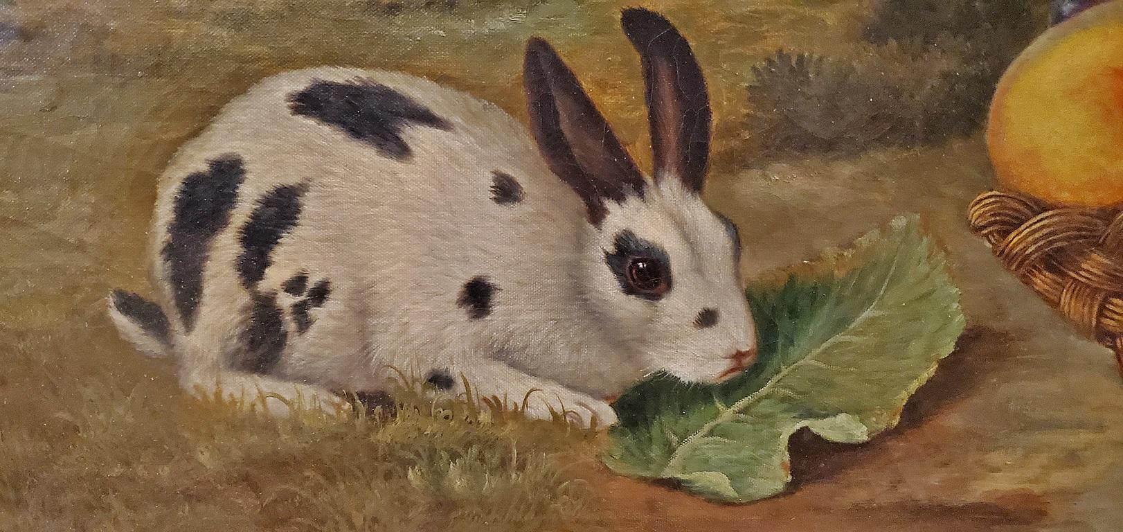 Oil on Canvas by Bill Heindel of Rabbit and Fruit 4
