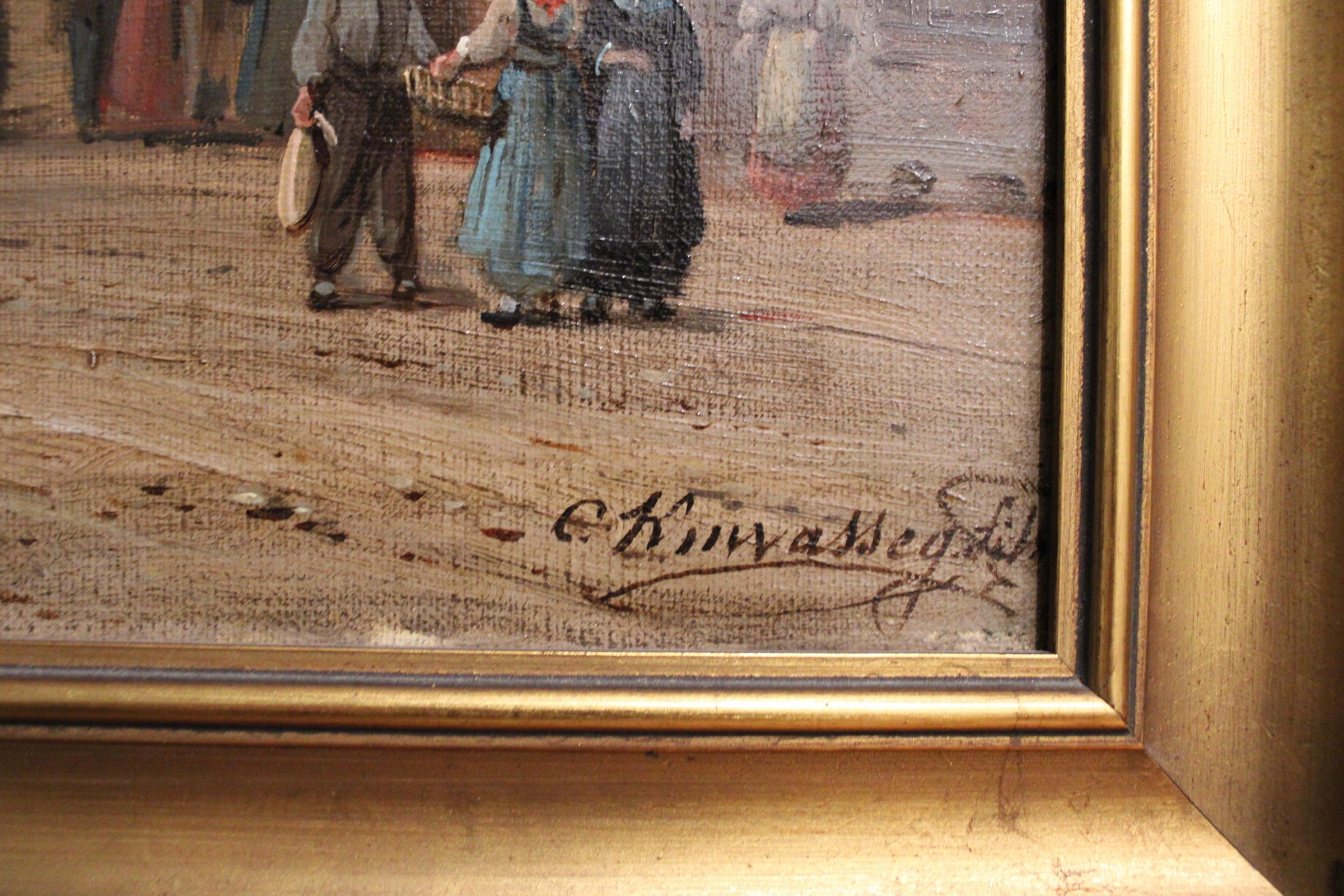 Oil on Canvas by Charles Euphrasie Kuwasseg, France 19th Century For Sale 4