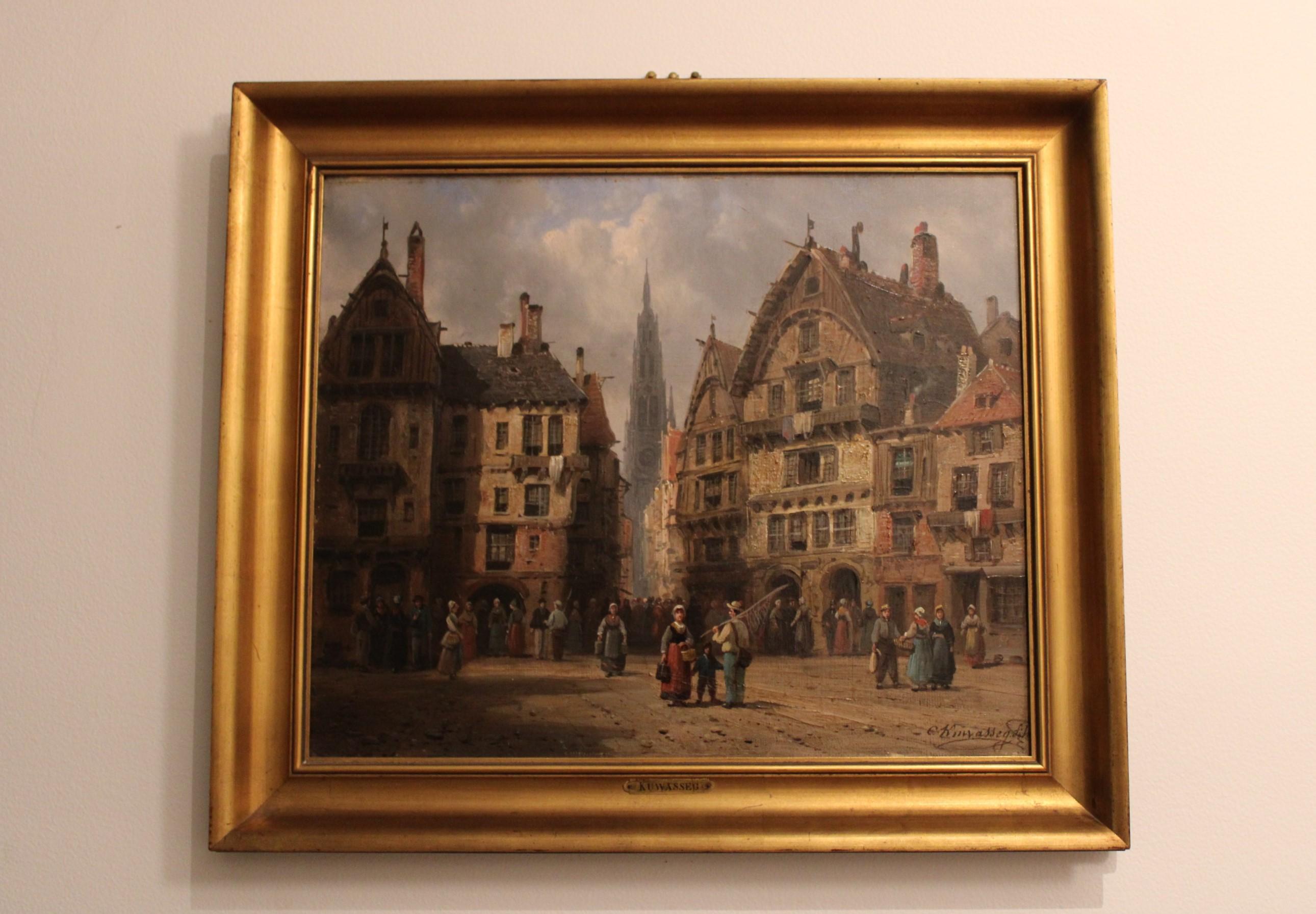 Painting by Charles Euphrasie Kuwasseg (1838-1904) 
Oil on painting, signed lower right
France, 19th century

Frame dimensions : 57 x 49 x 3.5 cm
Painting dimensions : 46 x 38 cm.