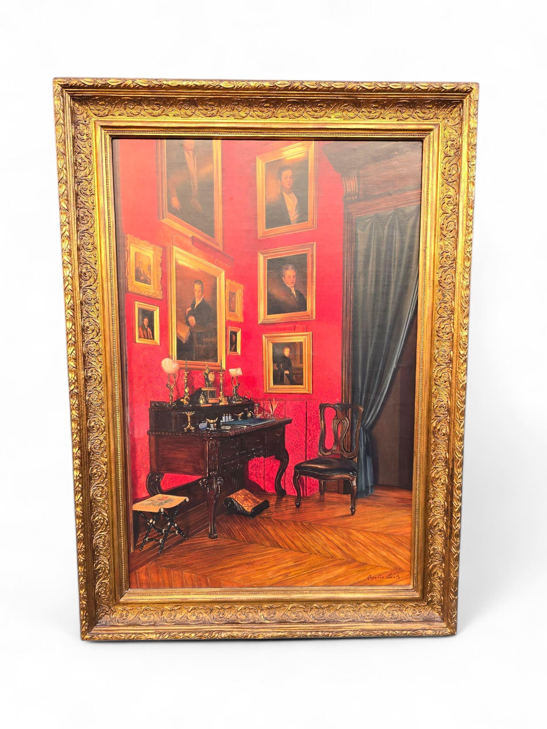 Öl auf Leinwand des kubanischen Künstlers Rogelio Puente im Zustand „Gut“ im Angebot in Madrid, ES