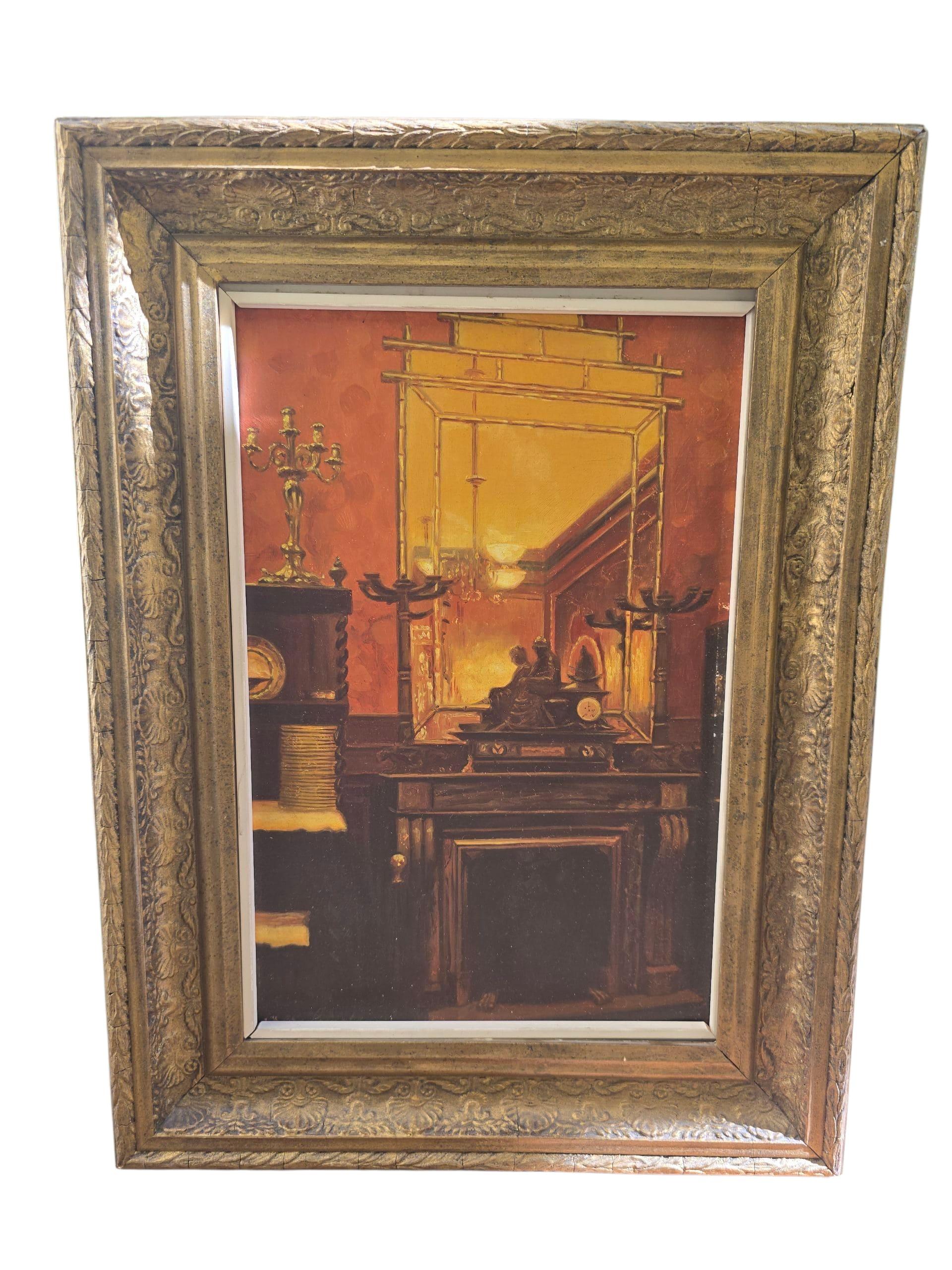 Huile sur toile de l'artiste cubain Rogelio Puente Bon état - En vente à Madrid, ES