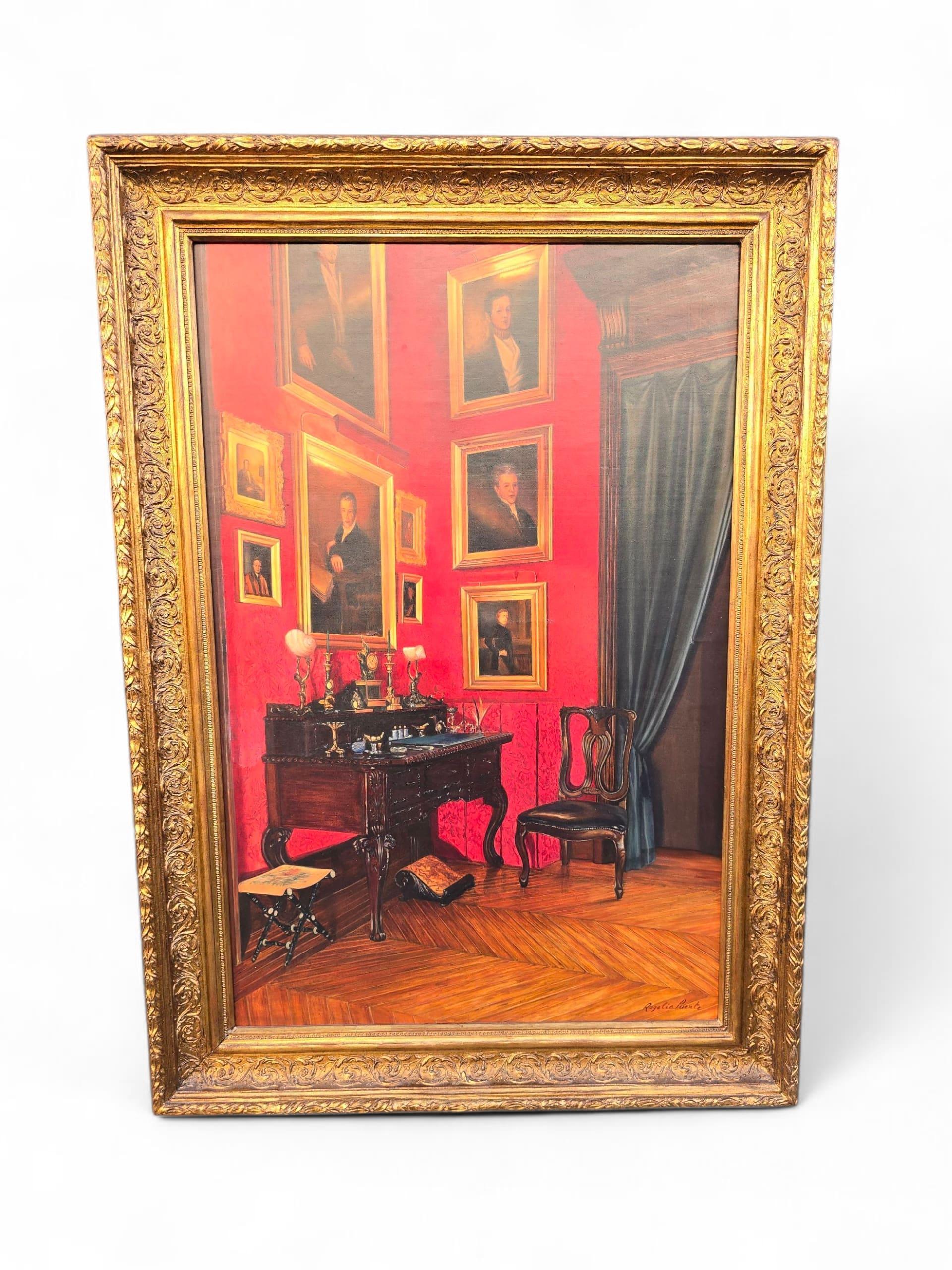 Öl auf Leinwand des kubanischen Künstlers Rogelio Puente (Ende des 20. Jahrhunderts) im Angebot