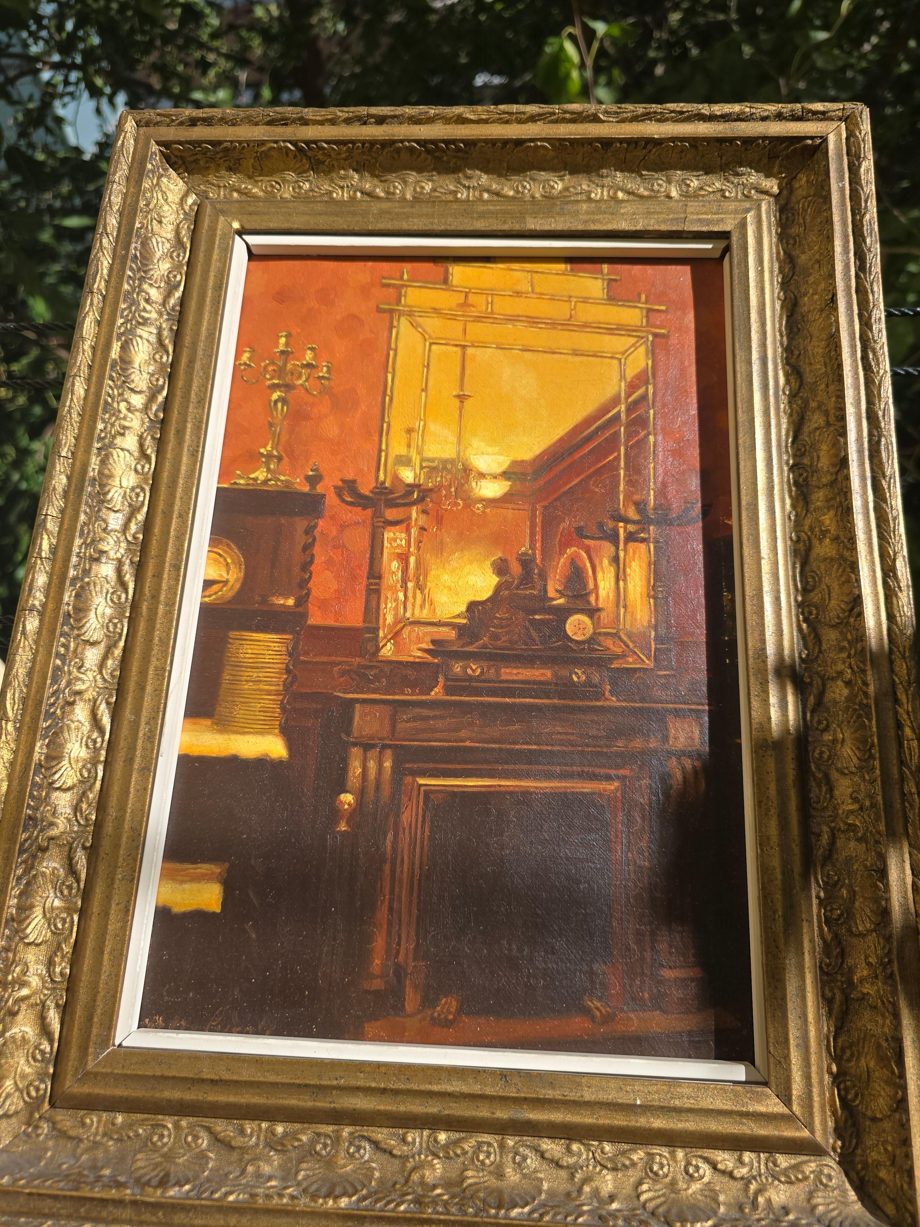 Fin du 20e siècle Huile sur toile de l'artiste cubain Rogelio Puente en vente