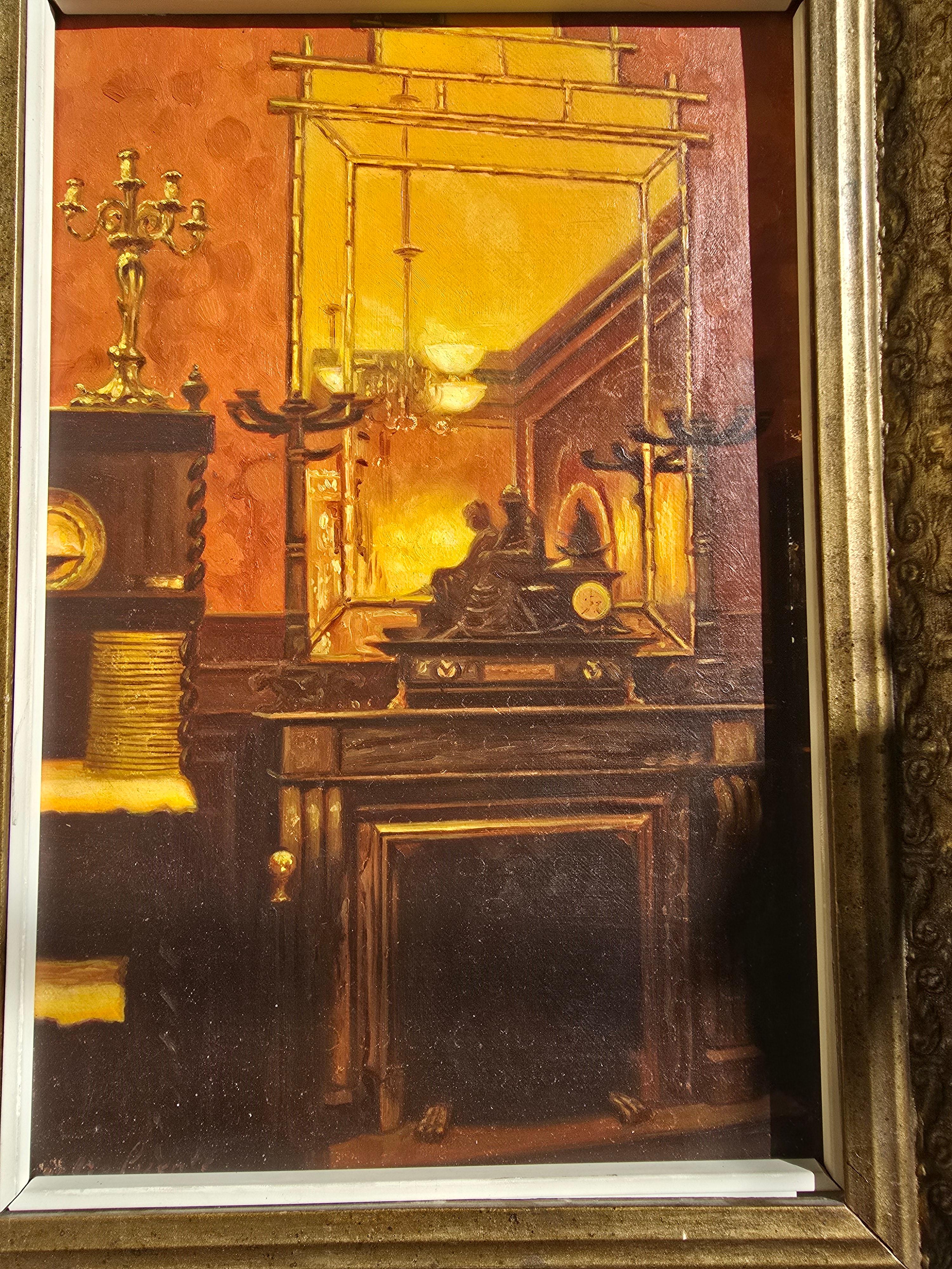 Huile sur toile de l'artiste cubain Rogelio Puente en vente 1