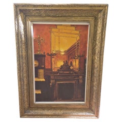 Huile sur toile de l'artiste cubain Rogelio Puente