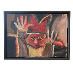Huile sur toile de Daniel Stotzky, France, années 1970