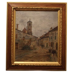 Antique Oil on Canvas by Edmond Petitjean, France 20th Century