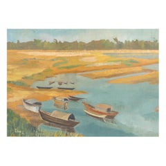 Oil on Canvas by Evelyne Luez from the 20th Century.
