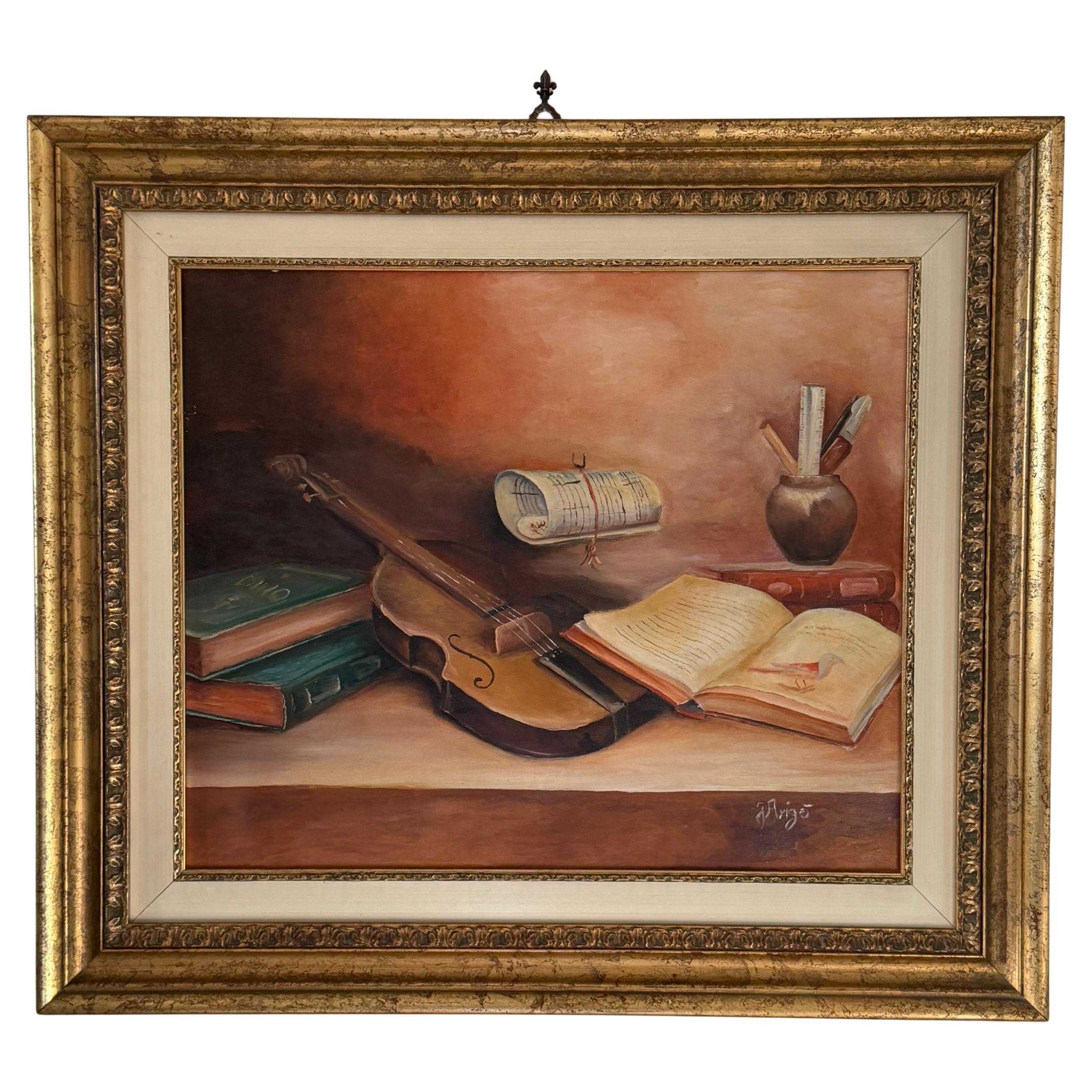 Oil on canvas by Gianni Arigò, Made in Italy, 1975