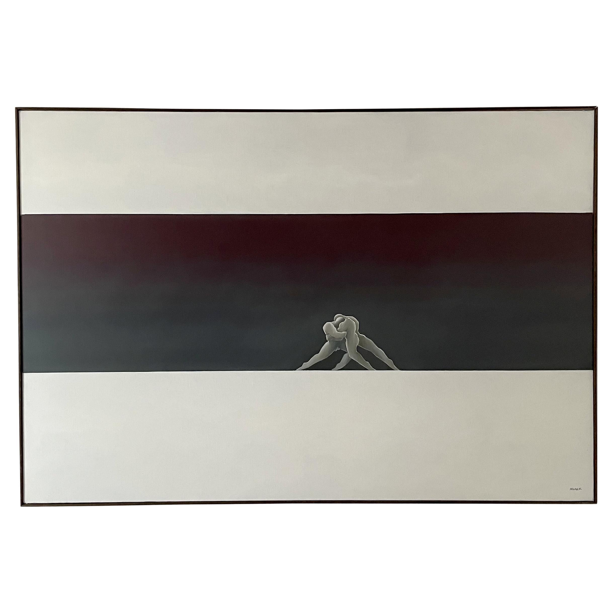 Óleo sobre lienzo de Henri Morez, París, Francia, hacia 2007