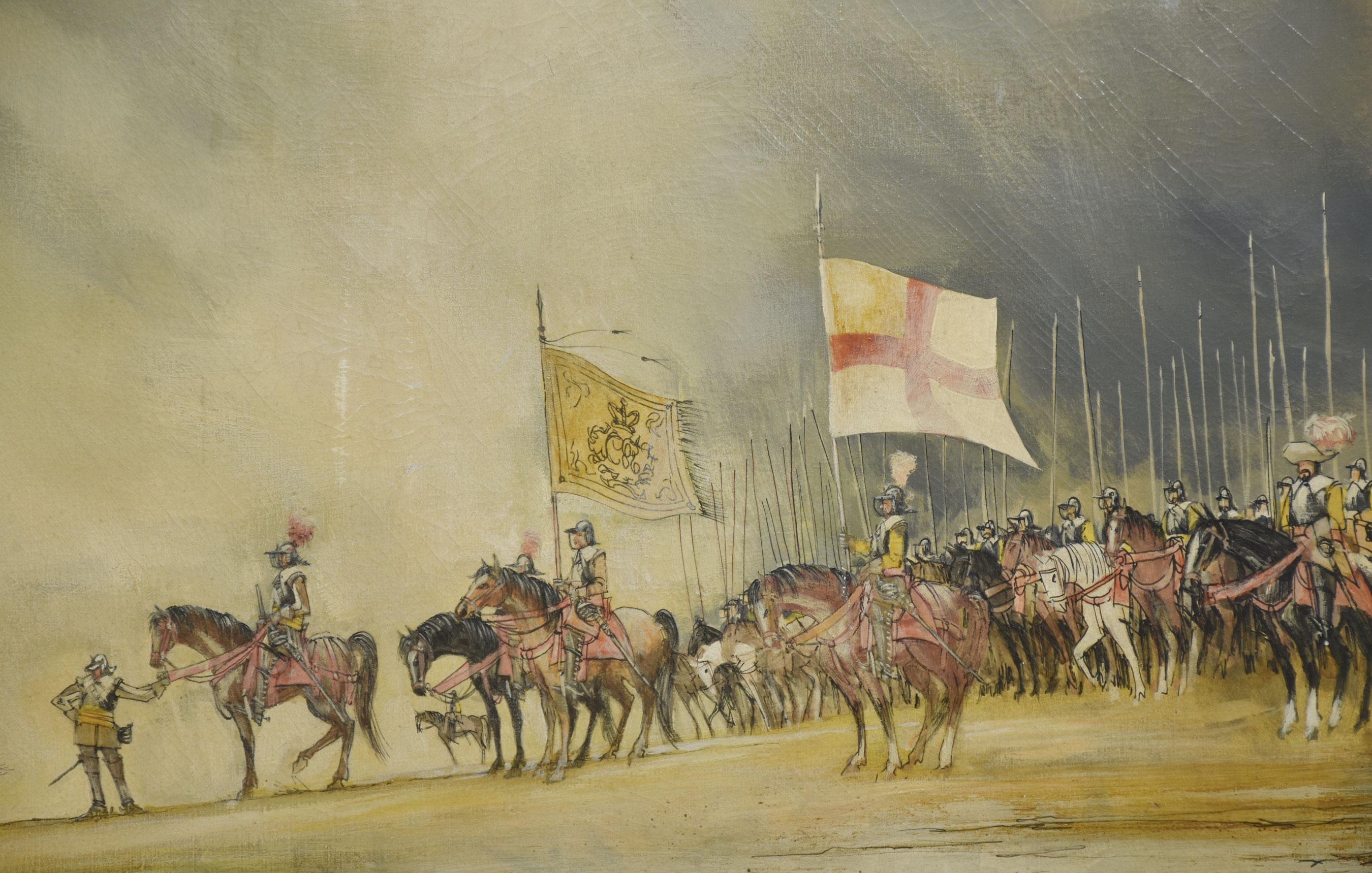 Francese Olio su tela di Jean Sobieski in vendita