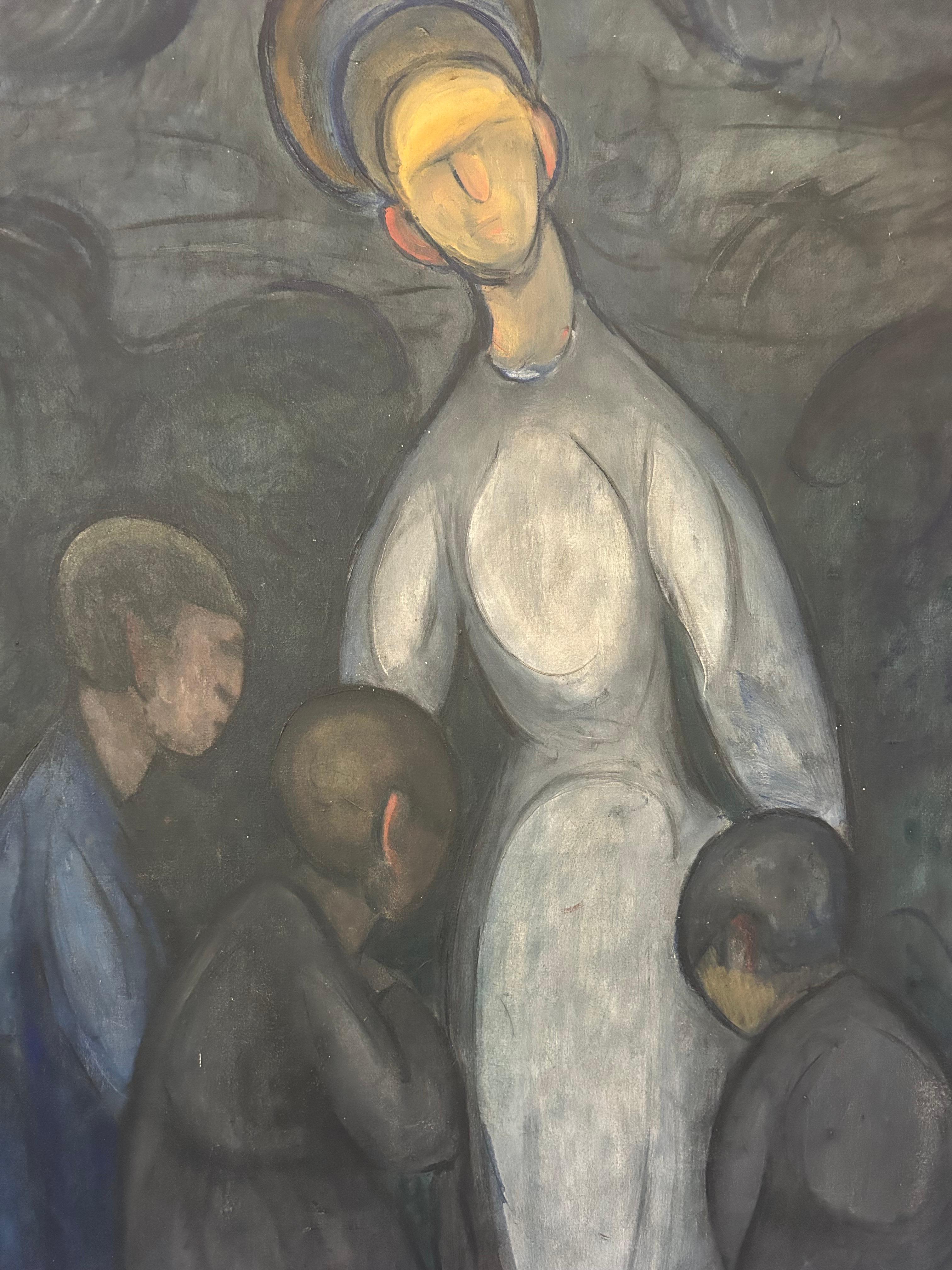 Olio su tela dell'artista danese Jens Sorensen (28 settembre 1887 - 29 settembre 1953)

Jens Sørensen, 1887-1953, pittore danese, si è formato brevemente alla Royal Academy of Arts danese nel 1910. Jens Sørensen coltivò un colorismo romantico,