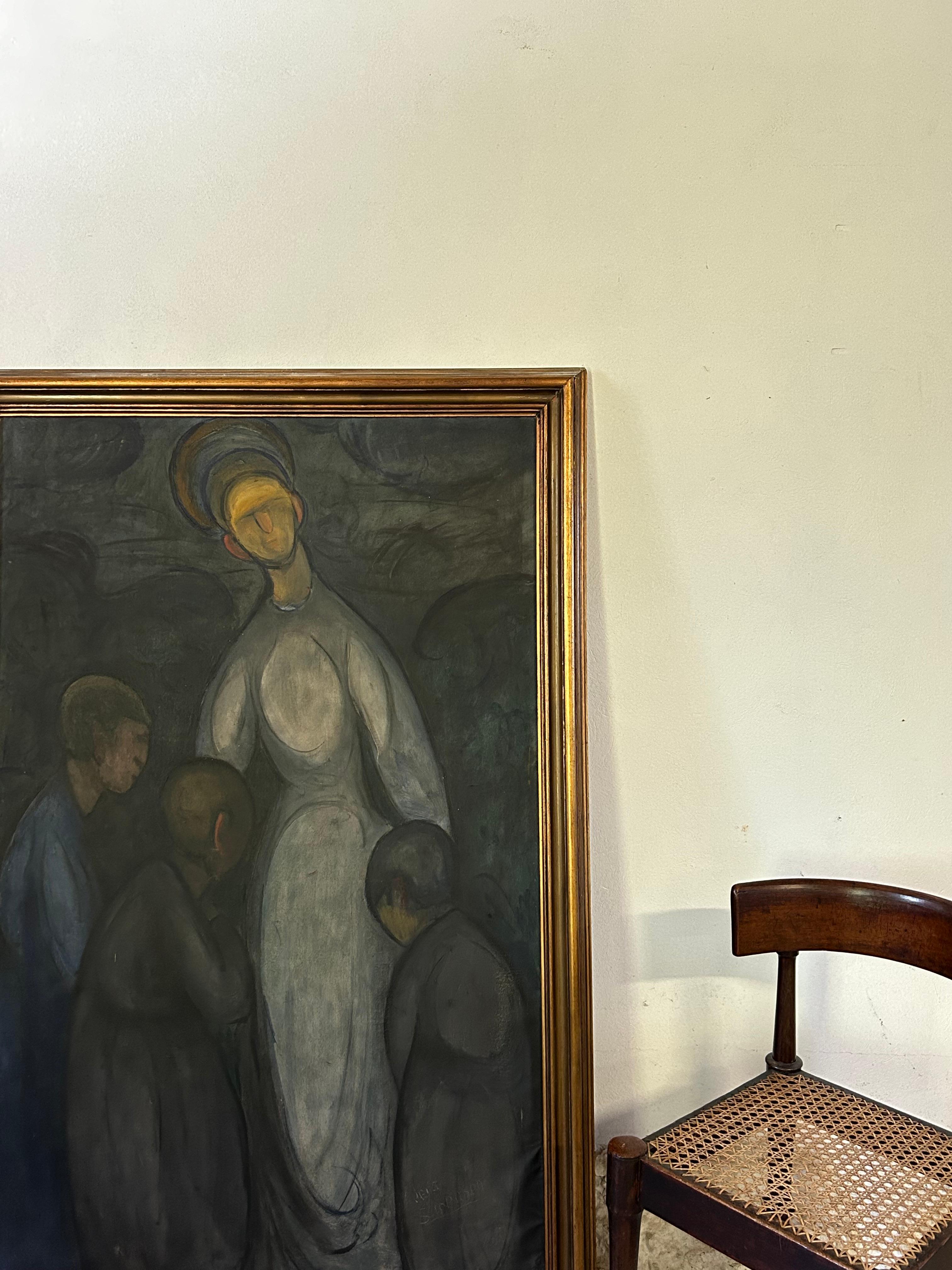Danese Olio su tela di Jens Sørensen, Danimarca, 1920 in vendita
