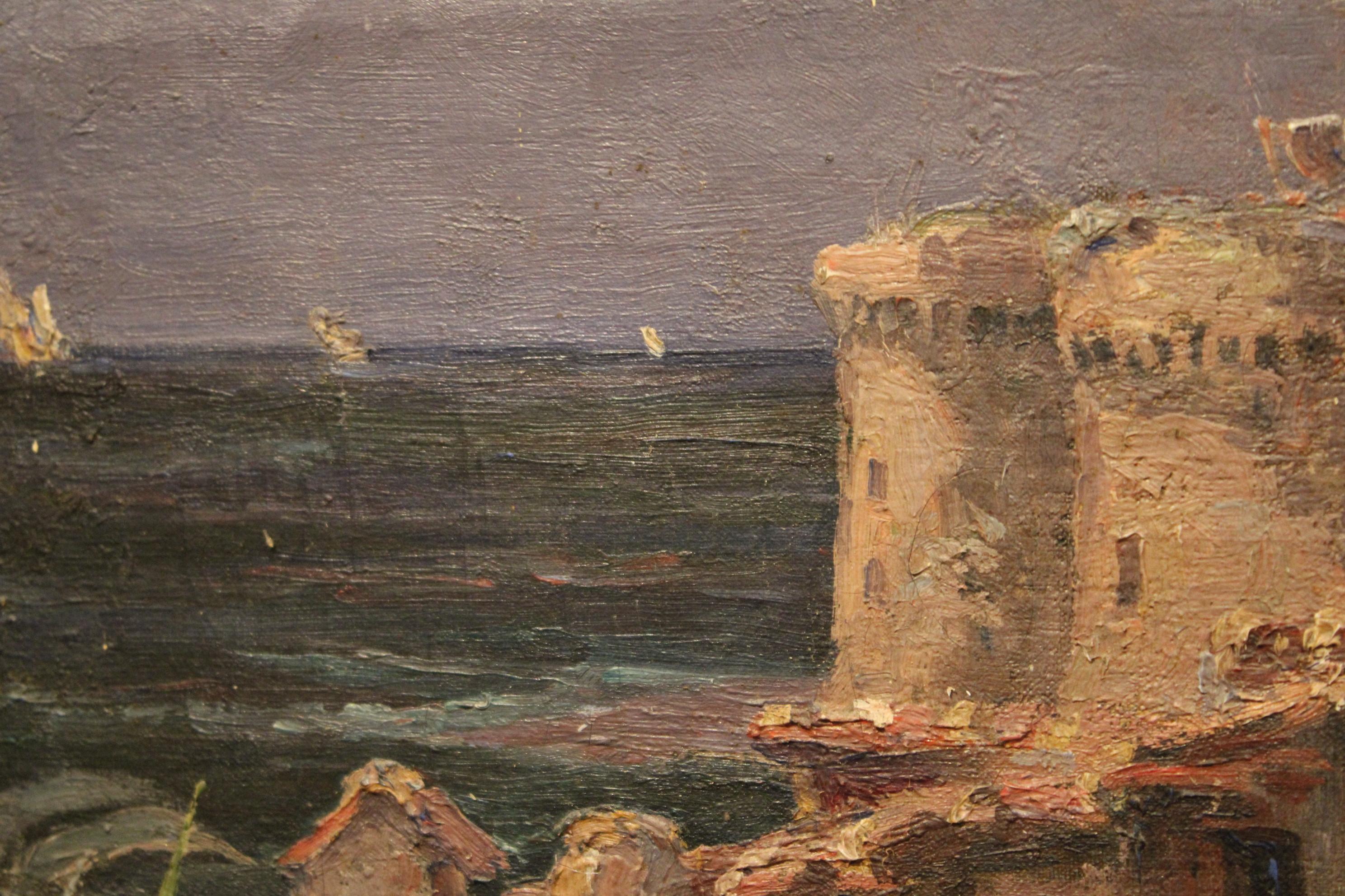 Oil on Canvas by Jules Félix Brien, France, 1920 For Sale 5