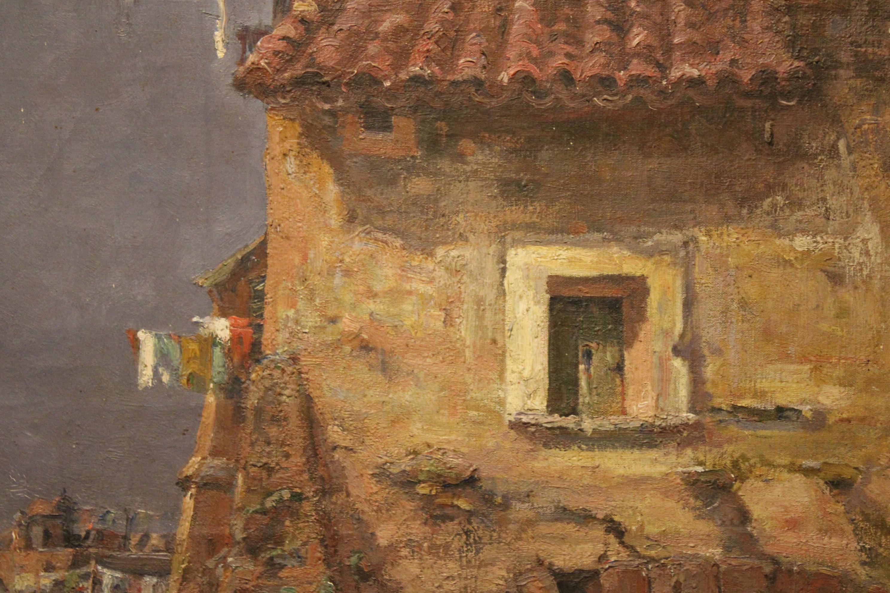 Oil on Canvas by Jules Félix Brien, France, 1920 For Sale 2