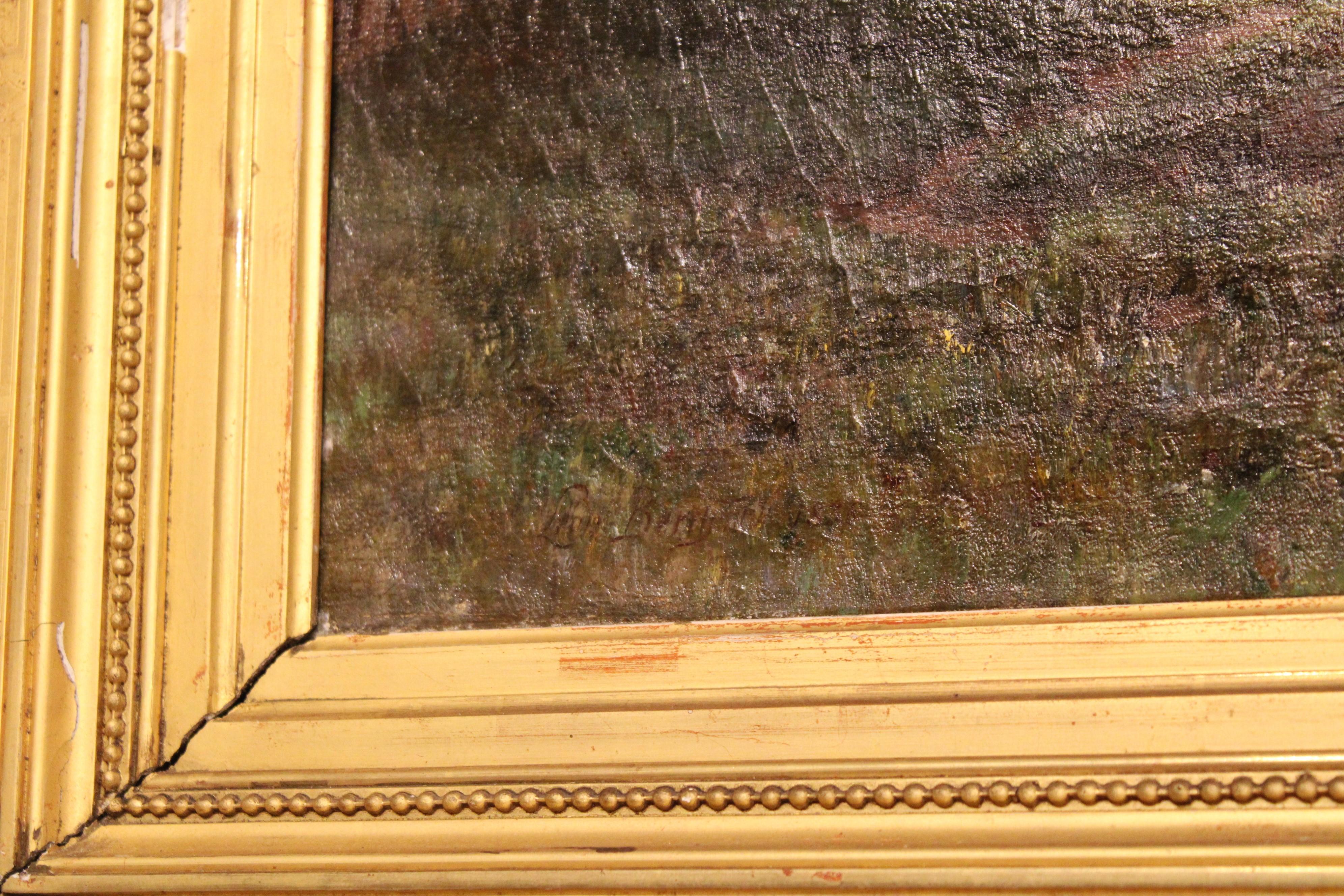 XIX secolo Olio su tela di Léon Rodolphe Berthoud (1822-1892) in vendita