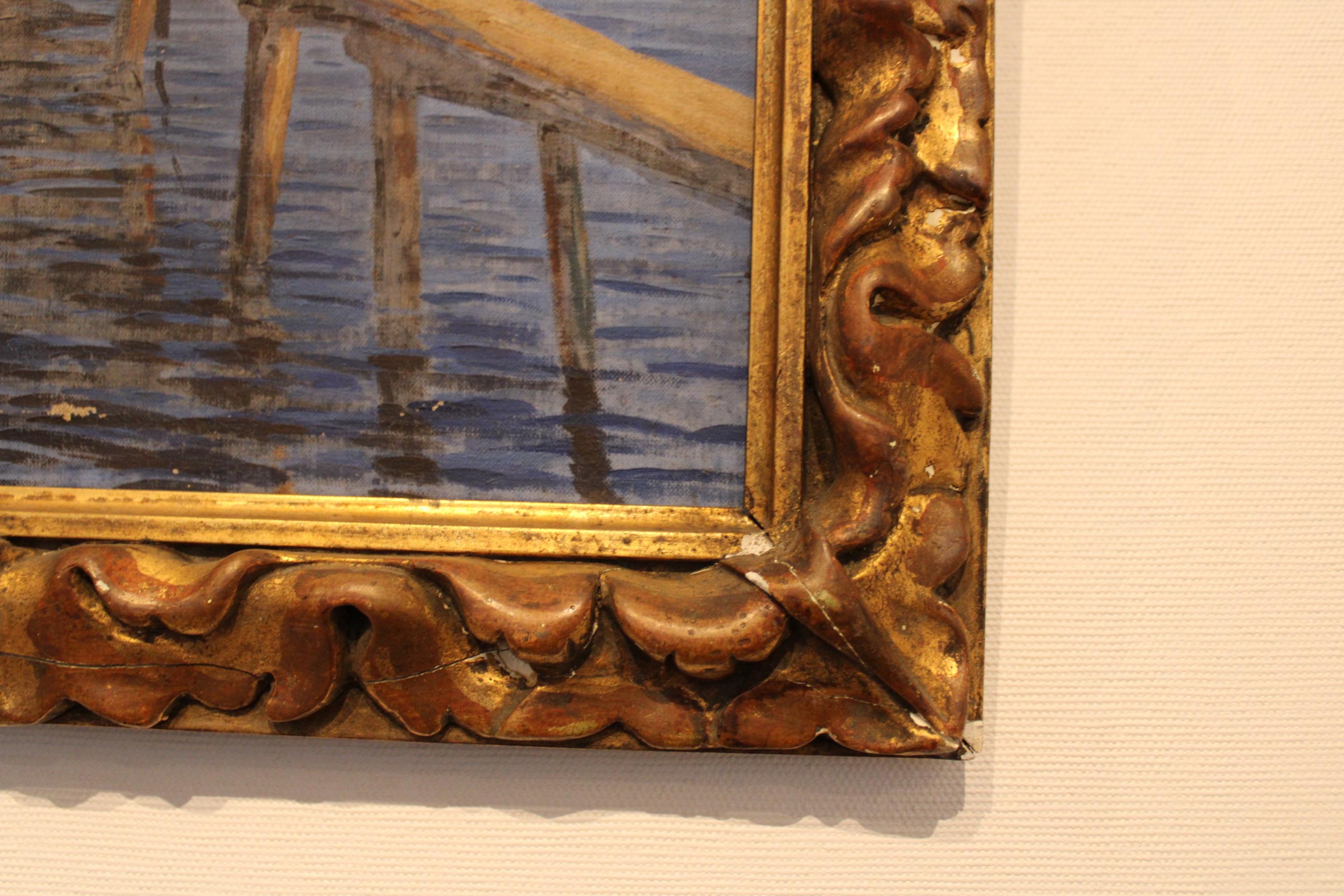 Olio su tela di Louis Haas, Francia, XX secolo in vendita 9