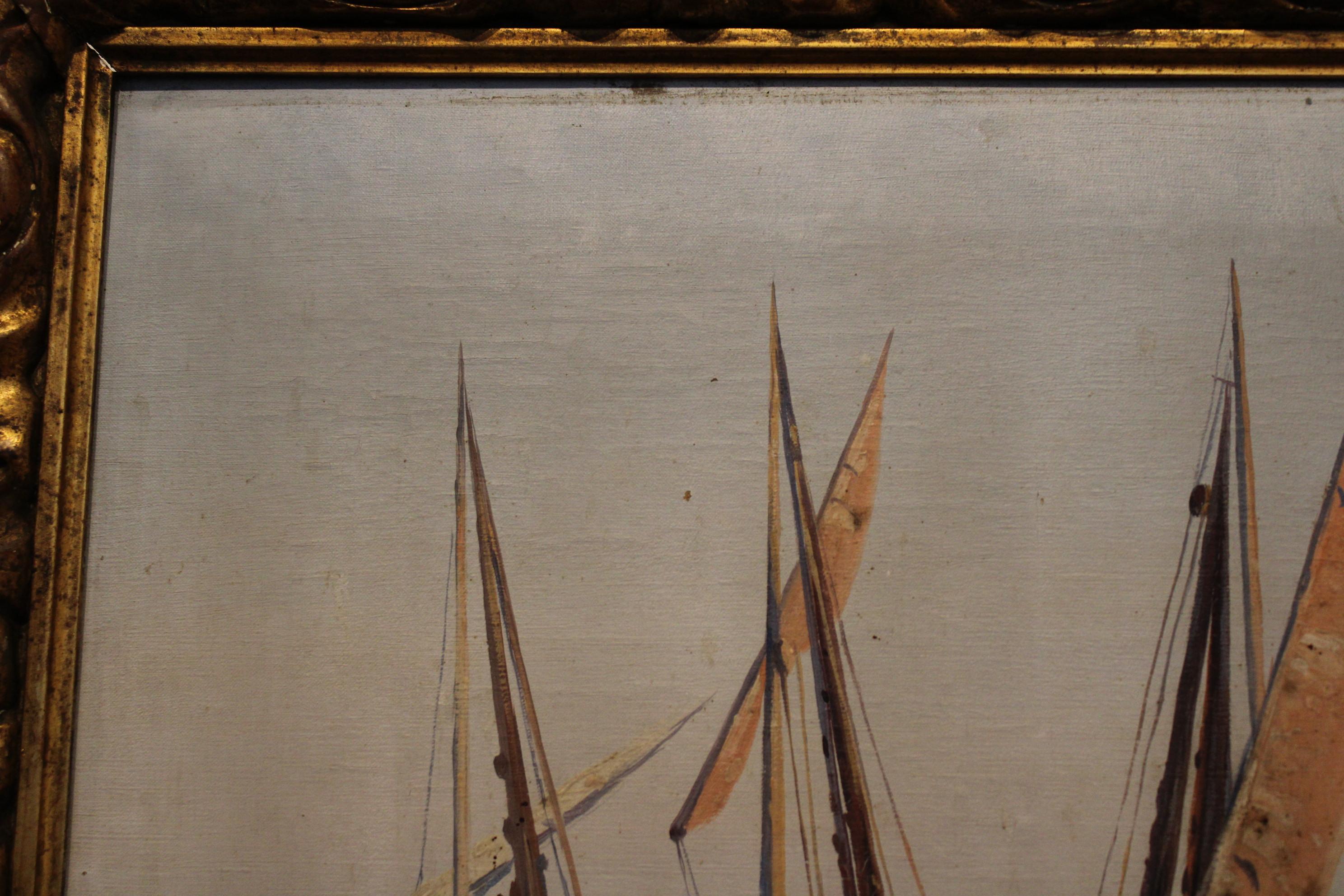 Olio su tela di Louis Haas, Francia, XX secolo in vendita 10