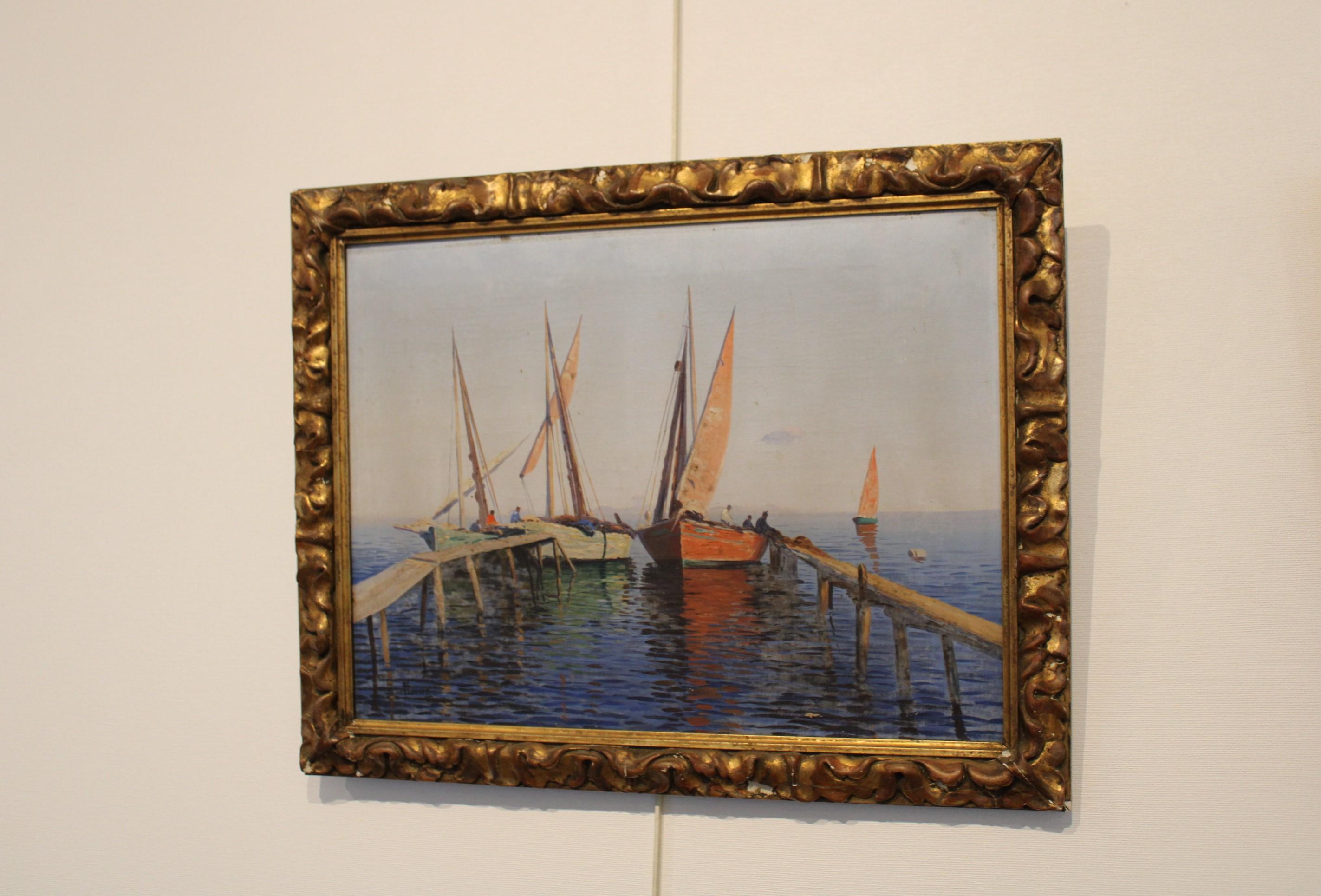 Francese Olio su tela di Louis Haas, Francia, XX secolo in vendita
