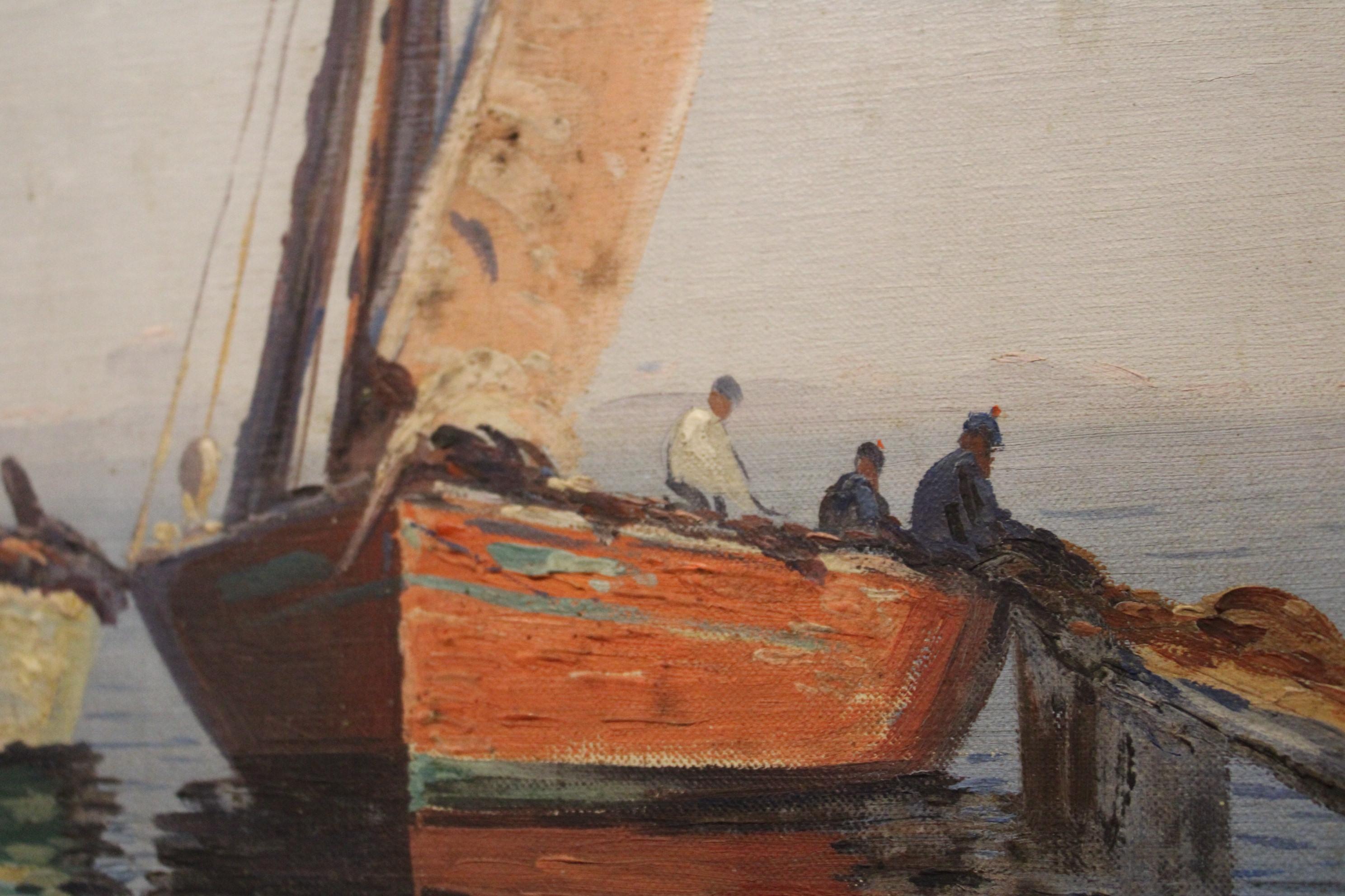 Olio su tela di Louis Haas, Francia, XX secolo in vendita 2