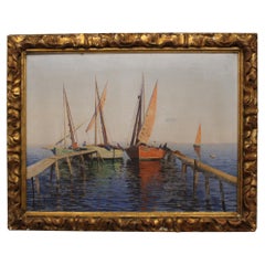 Antique Oil on Canvas by Louis Haas, France, 20th Century
