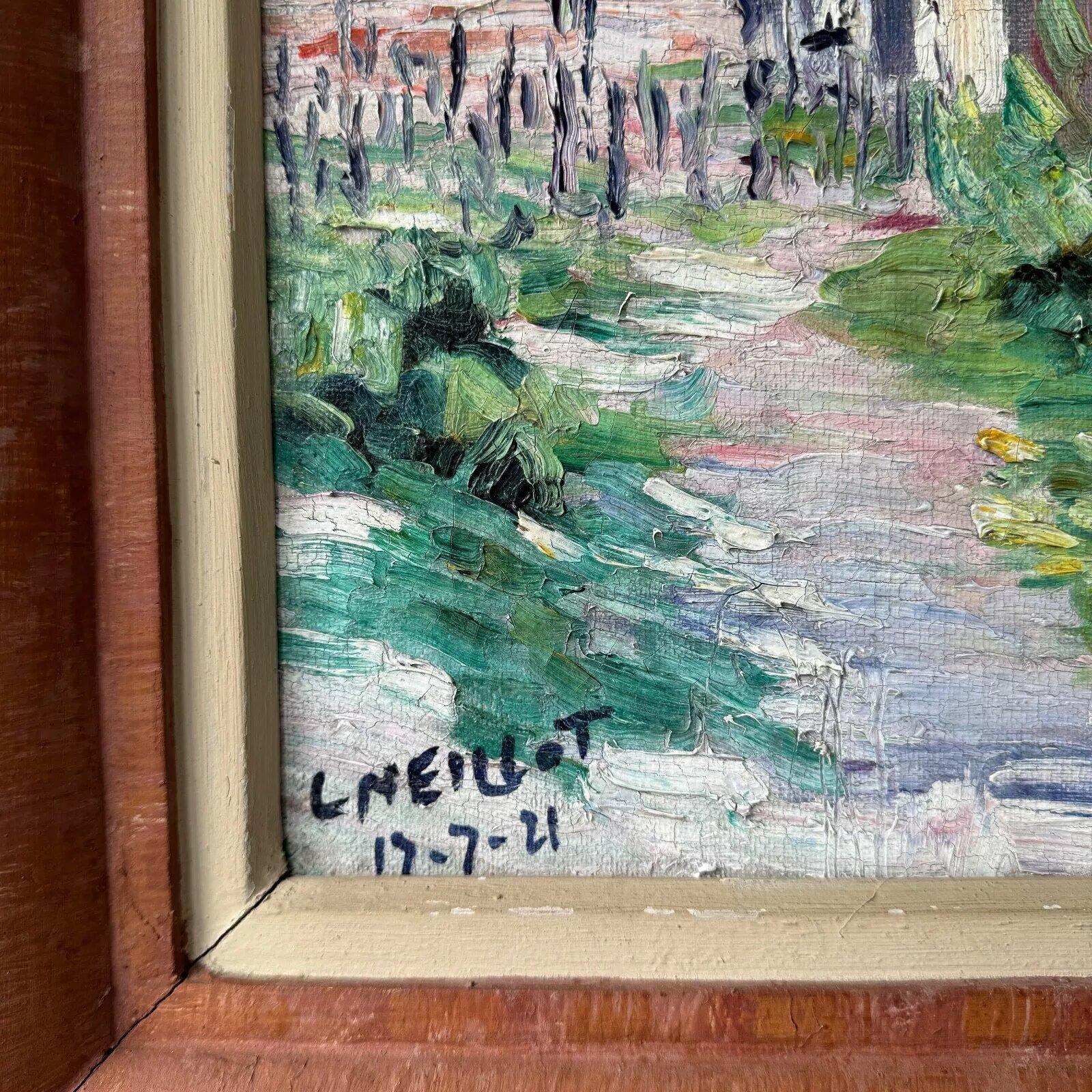 Dipinto Olio su tela di Louis Neillot (1898-1973) paesaggio 1921 in vendita