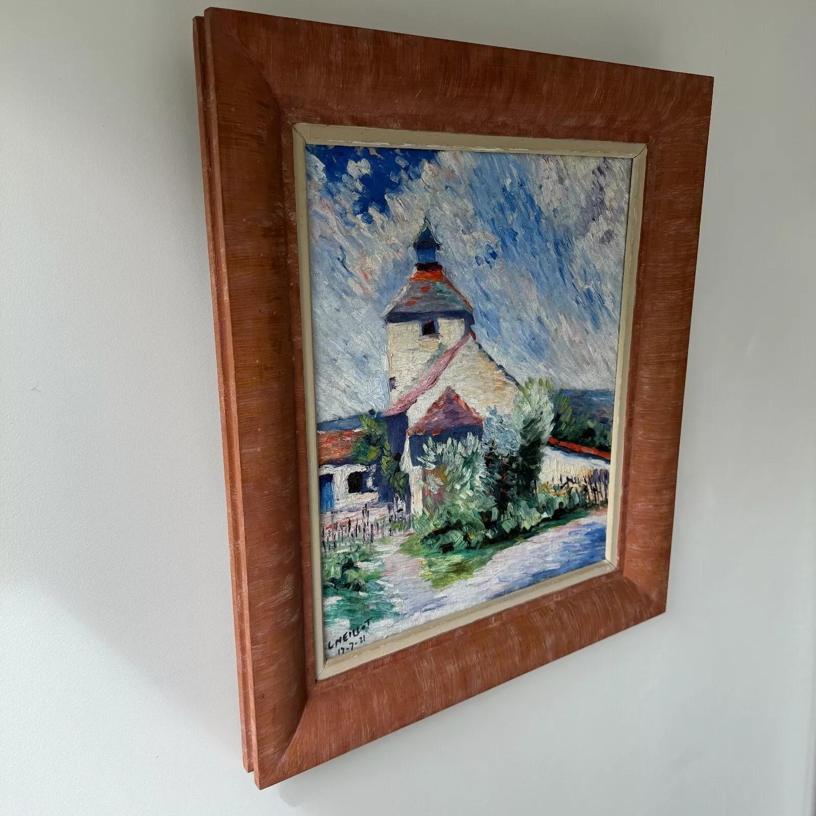 Olio su tela di Louis Neillot (1898-1973) paesaggio 1921 in vendita 1
