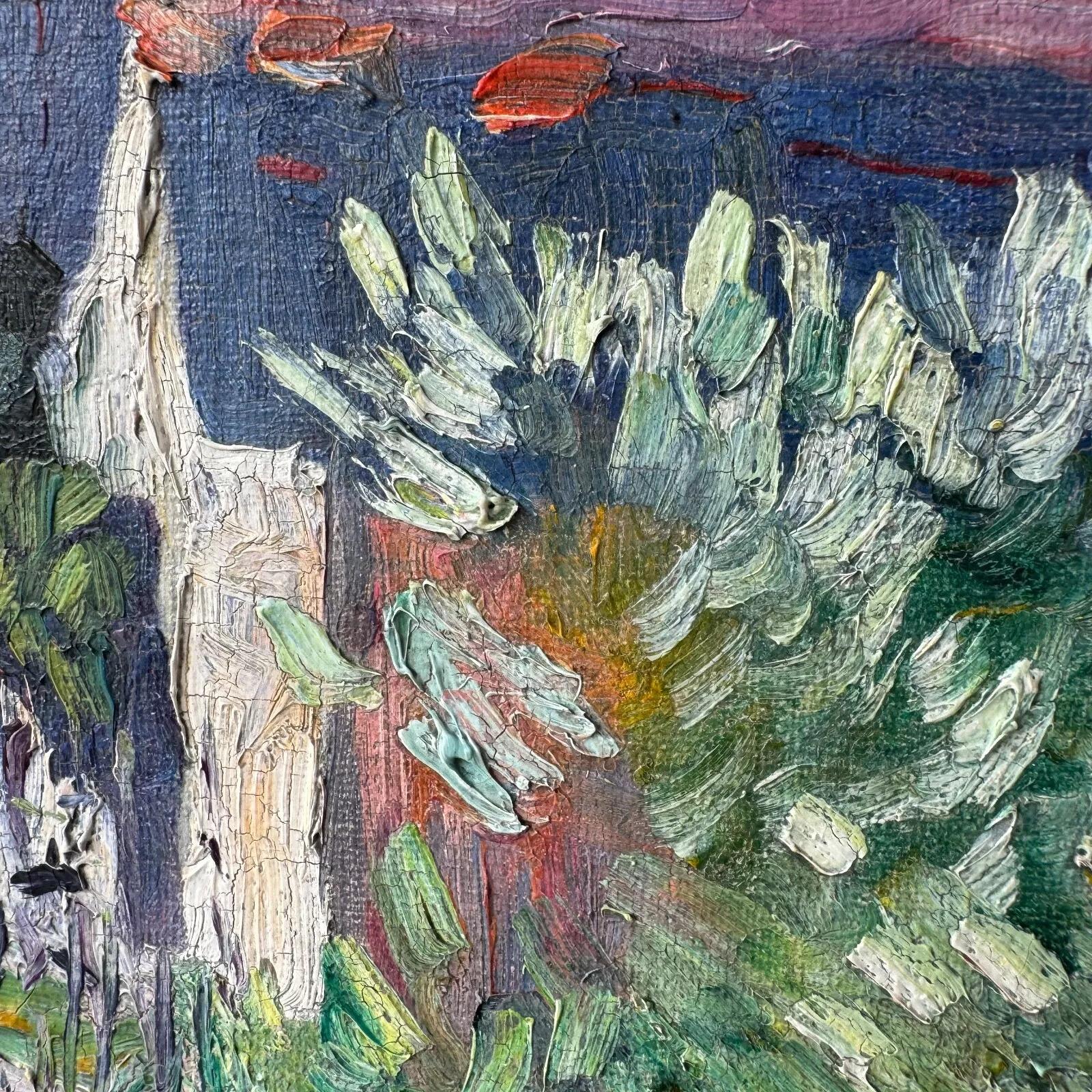 Olio su tela di Louis Neillot (1898-1973) paesaggio 1921 in vendita 2