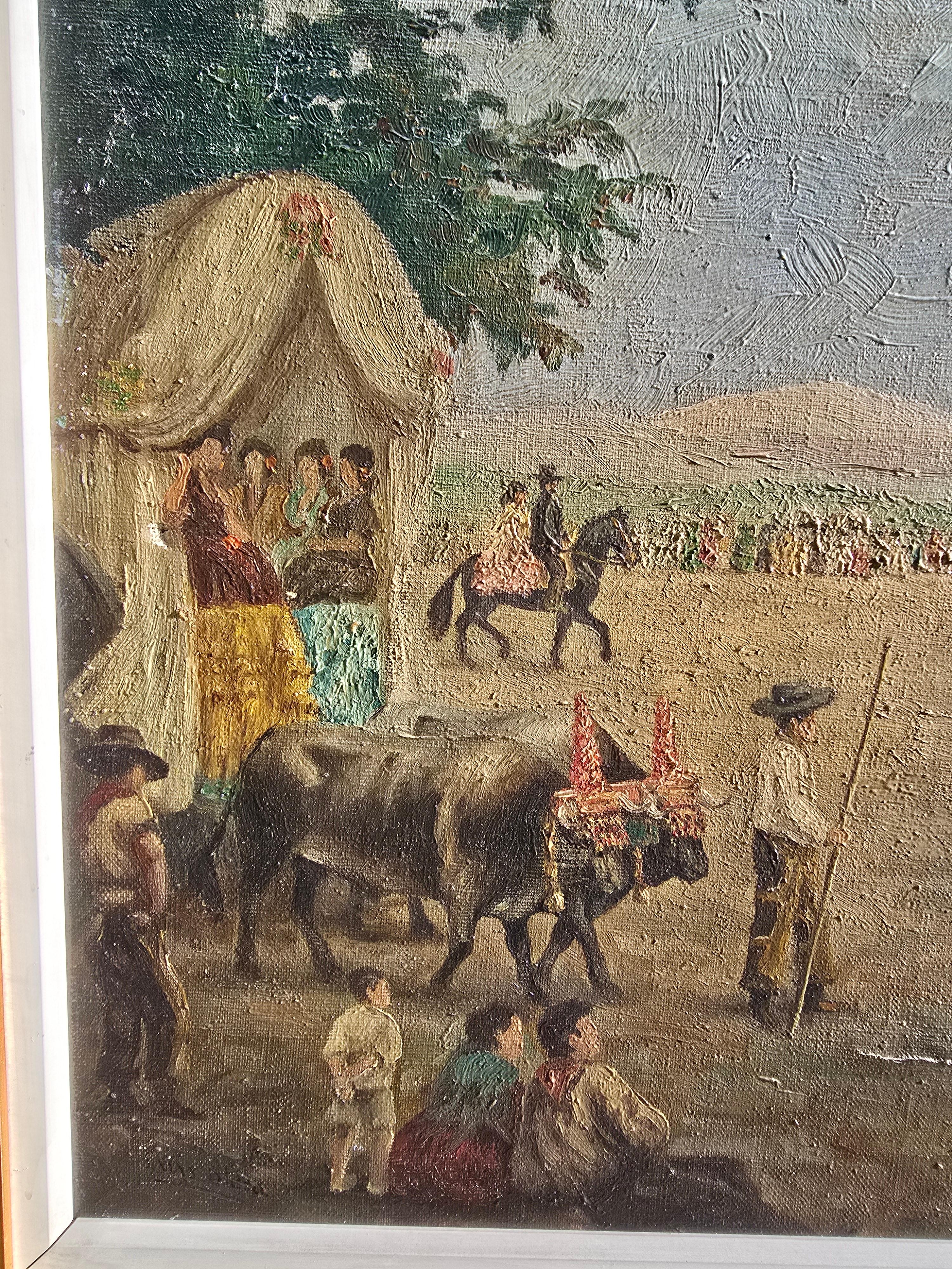 20th Century Oil on Canvas by Luis Blesa y Prats – 