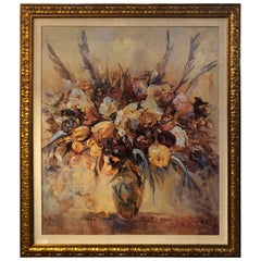 Oil on Canvas by Mary Dulon Titled "The Warmth of Flowers"