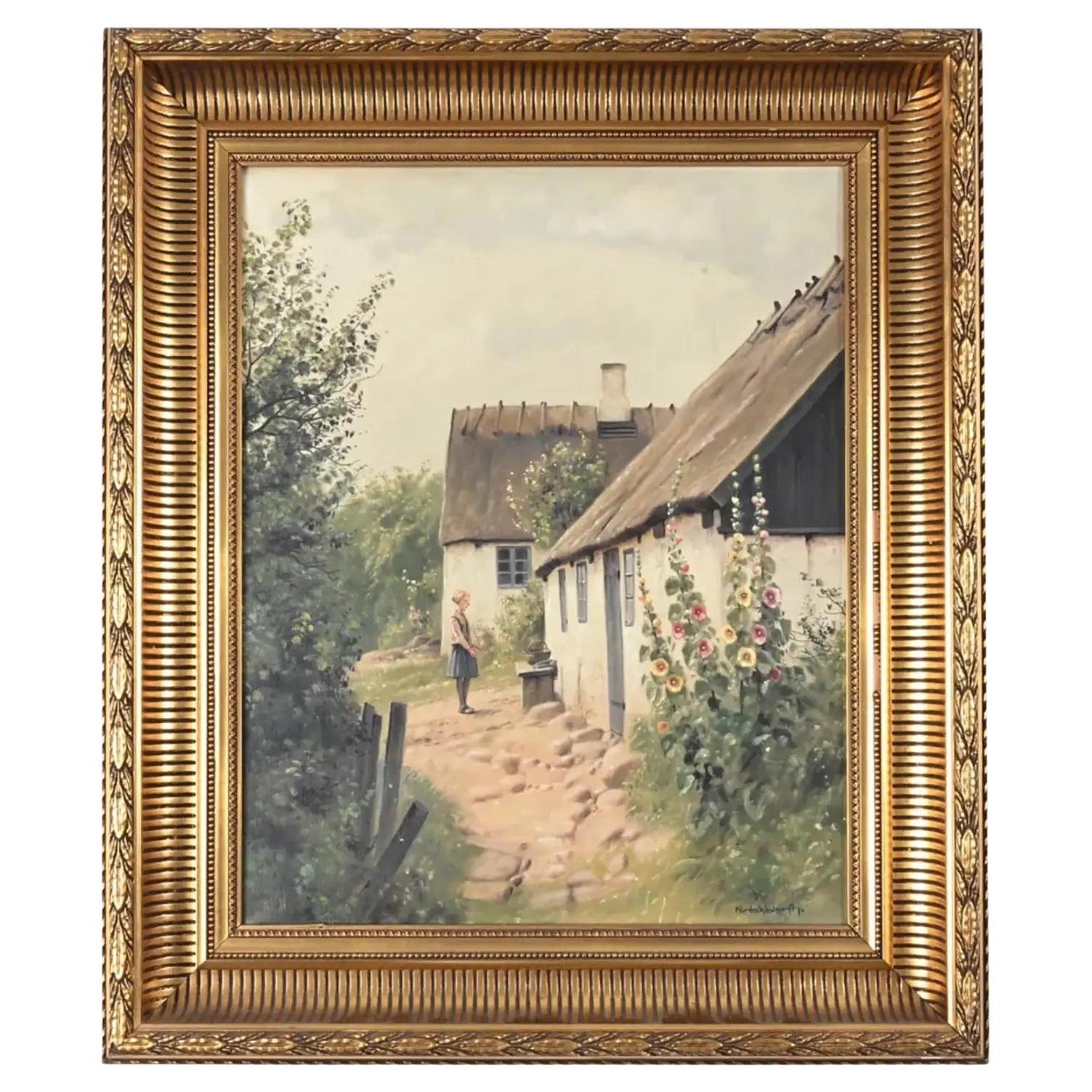 Olio su tela di Niels Walseth, danese (1914-2001) in vendita