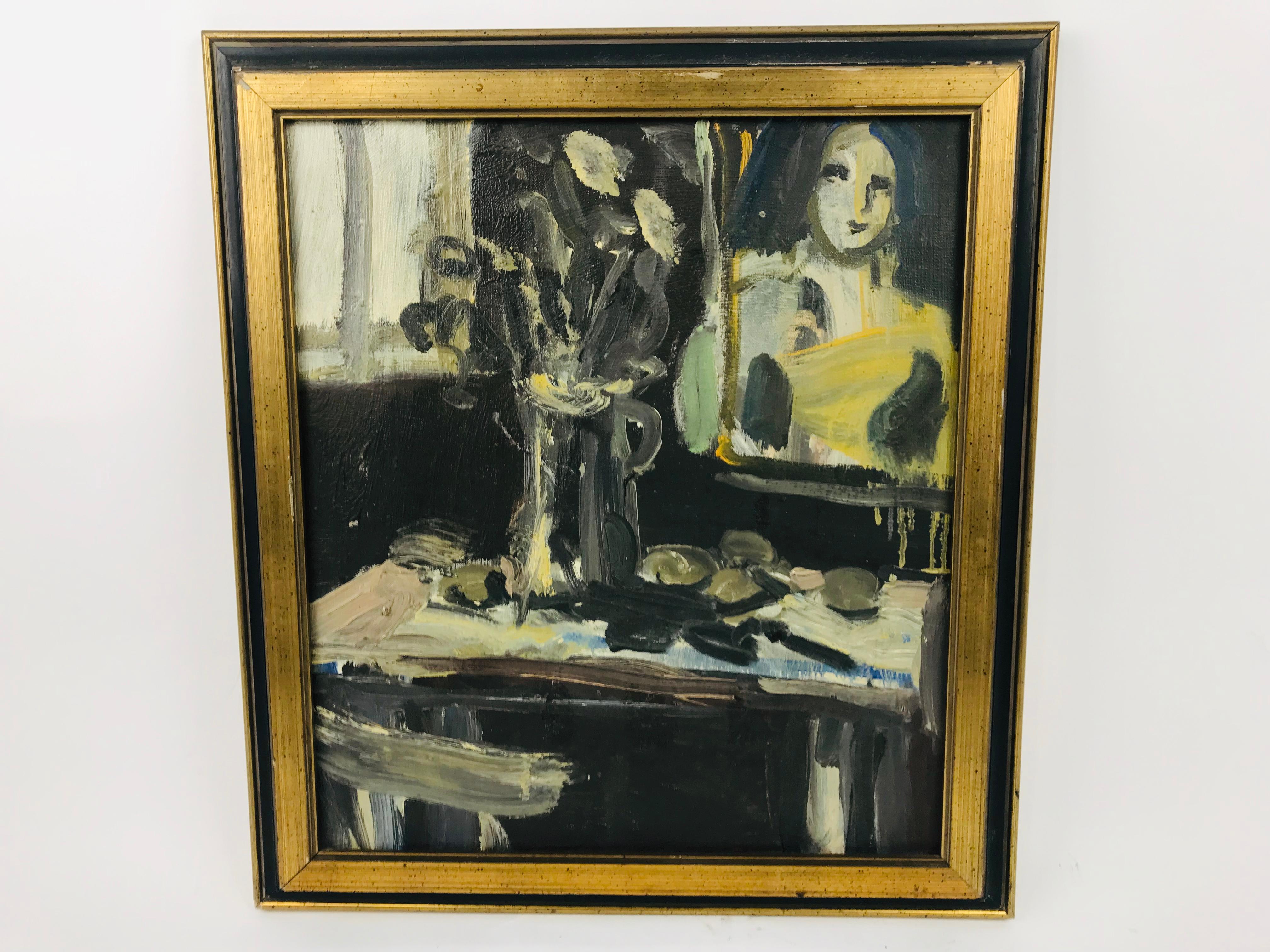 American Oil on Canvas by Vernon Lobb Am, Listed 20th Century Still Life For Sale