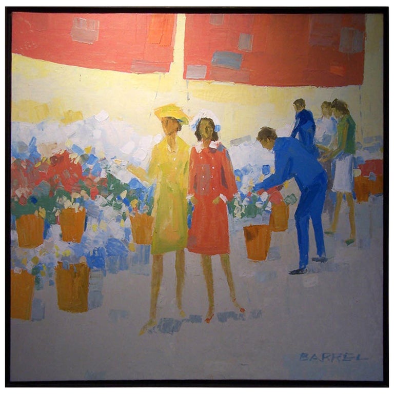 Oil on Canvas by W.R. Barrel 'Listed American Artist' For Sale